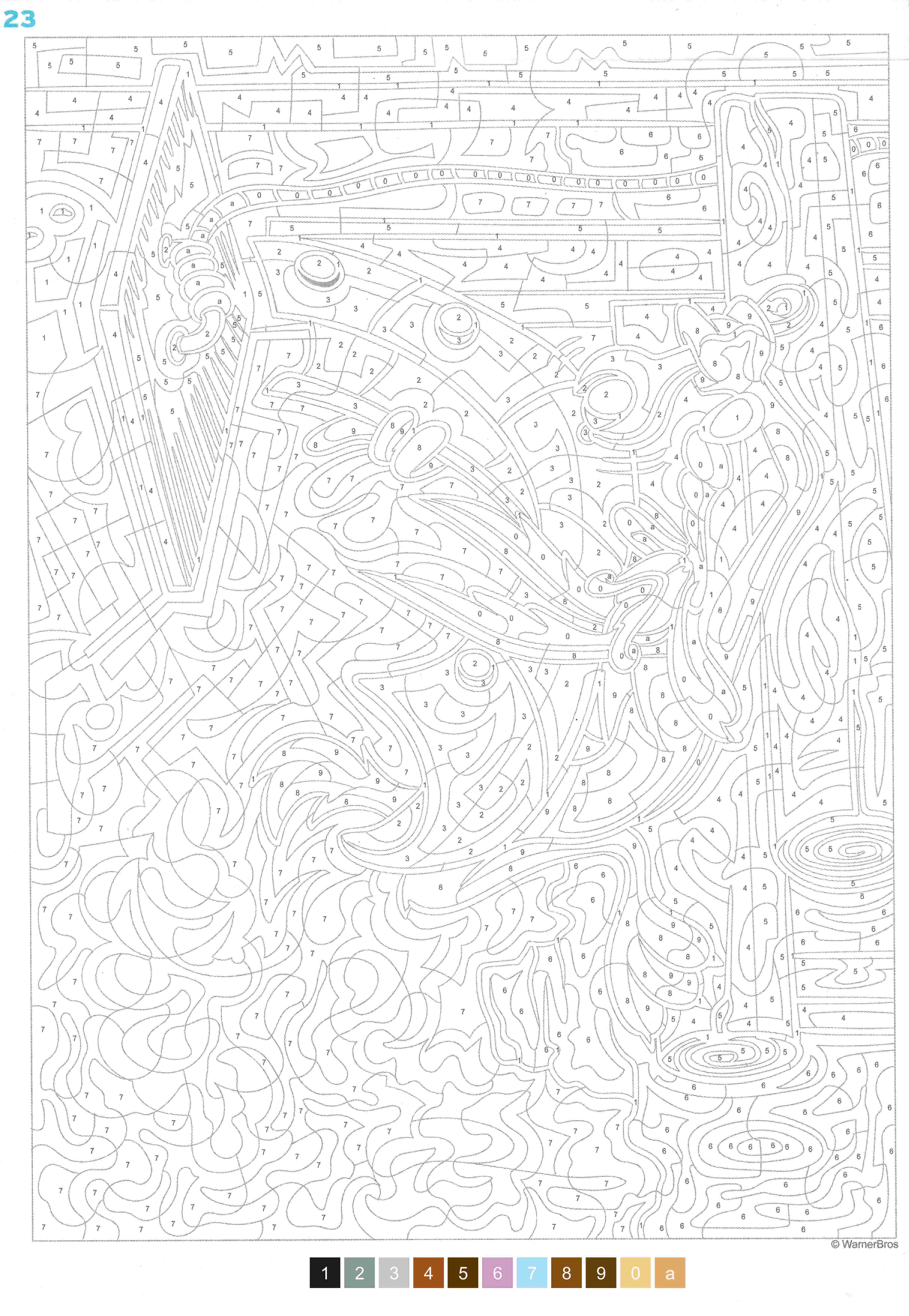 Раскраска Луни Тюнз по номерам 22