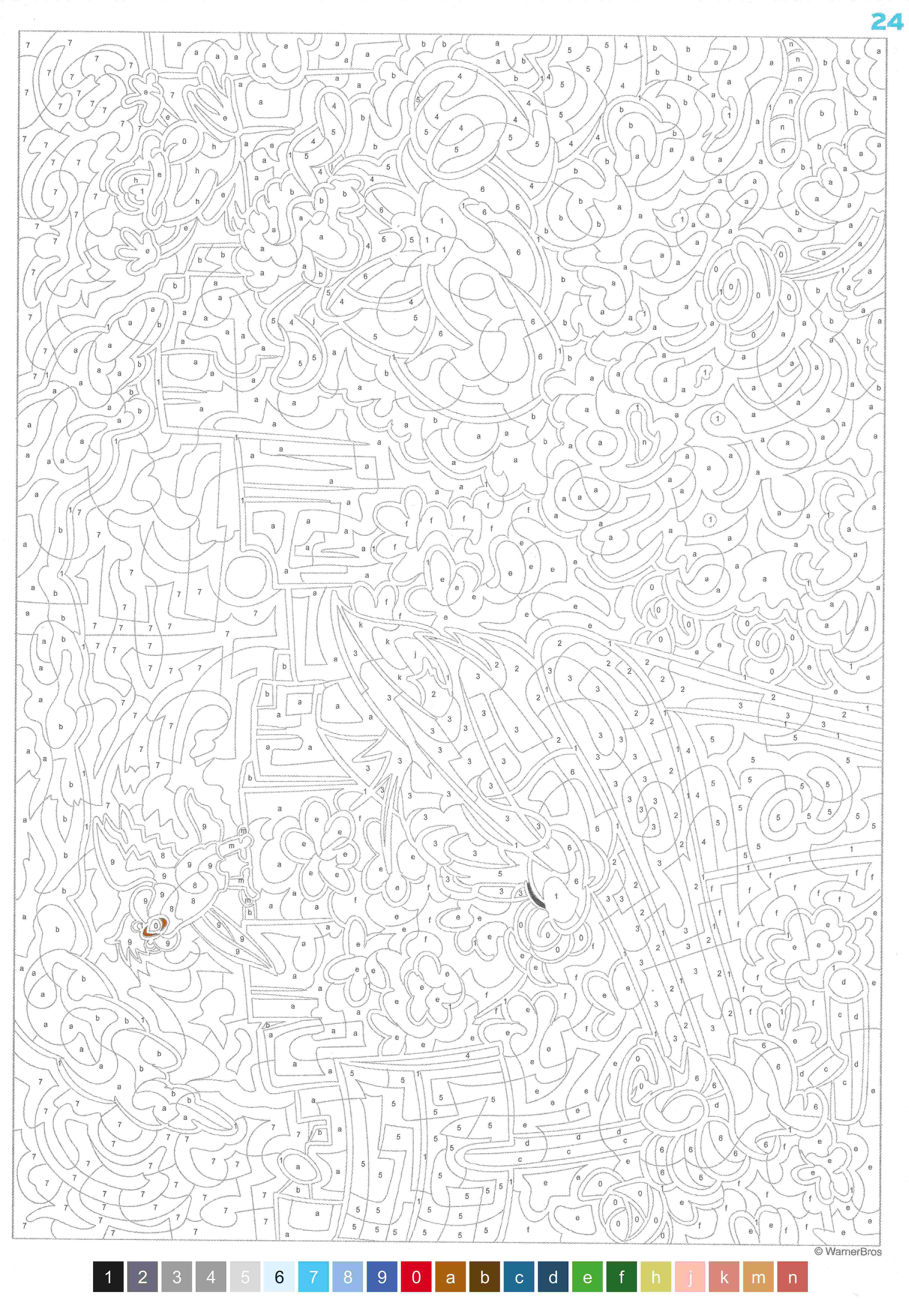 Раскраска Луни Тюнз по номерам 23