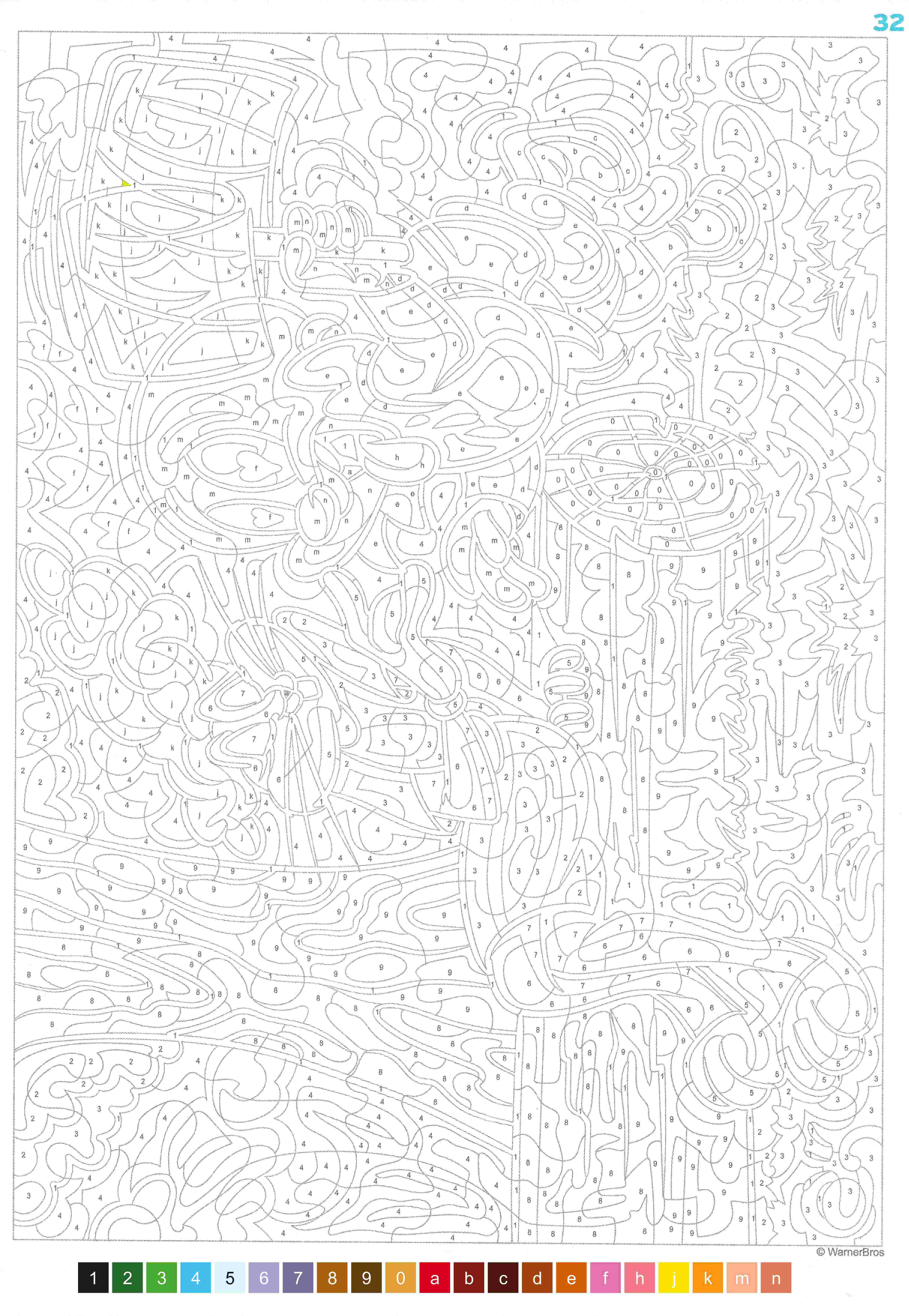 Раскраска Луни Тюнз по номерам 31