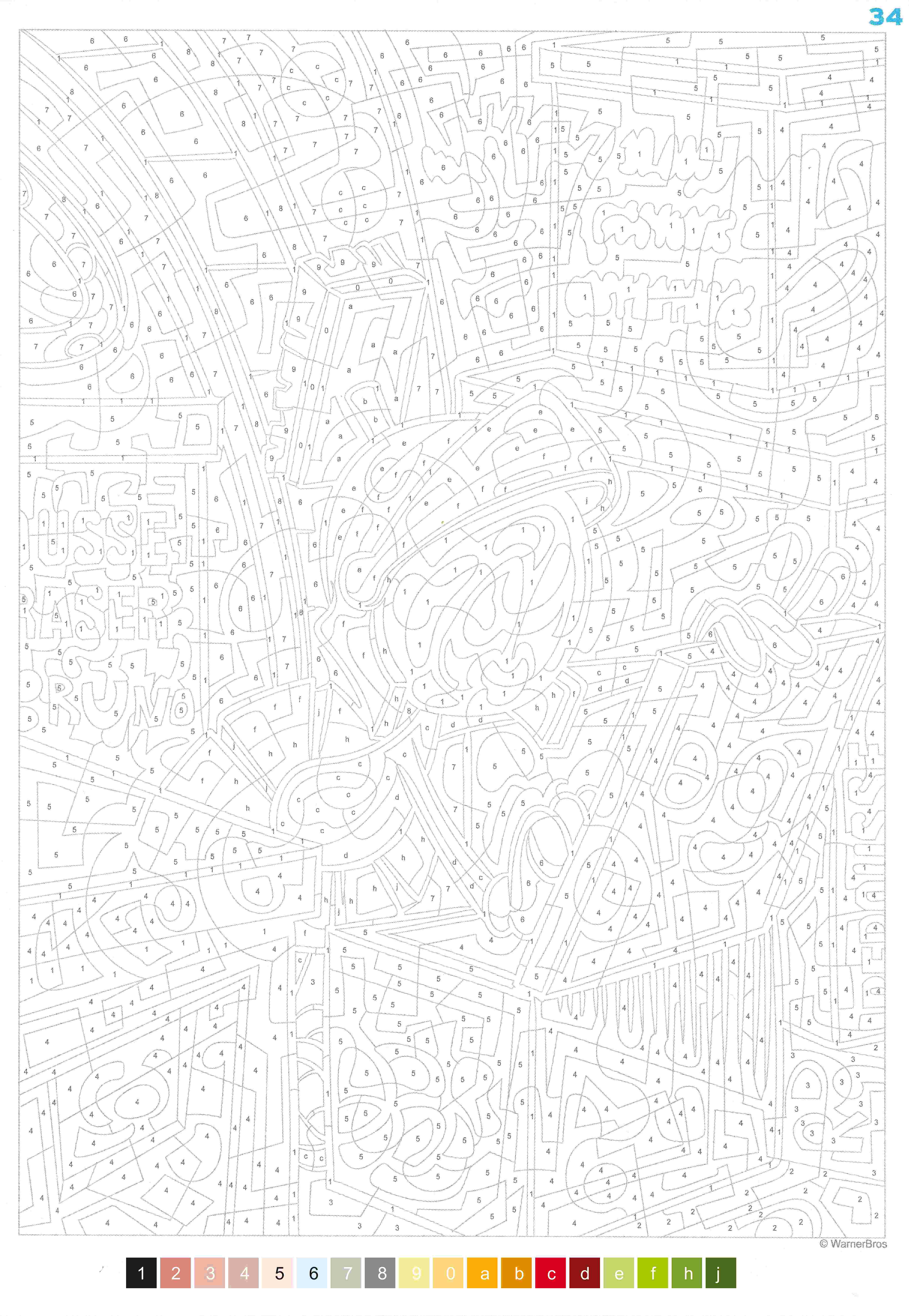 Раскраска Луни Тюнз по номерам 33