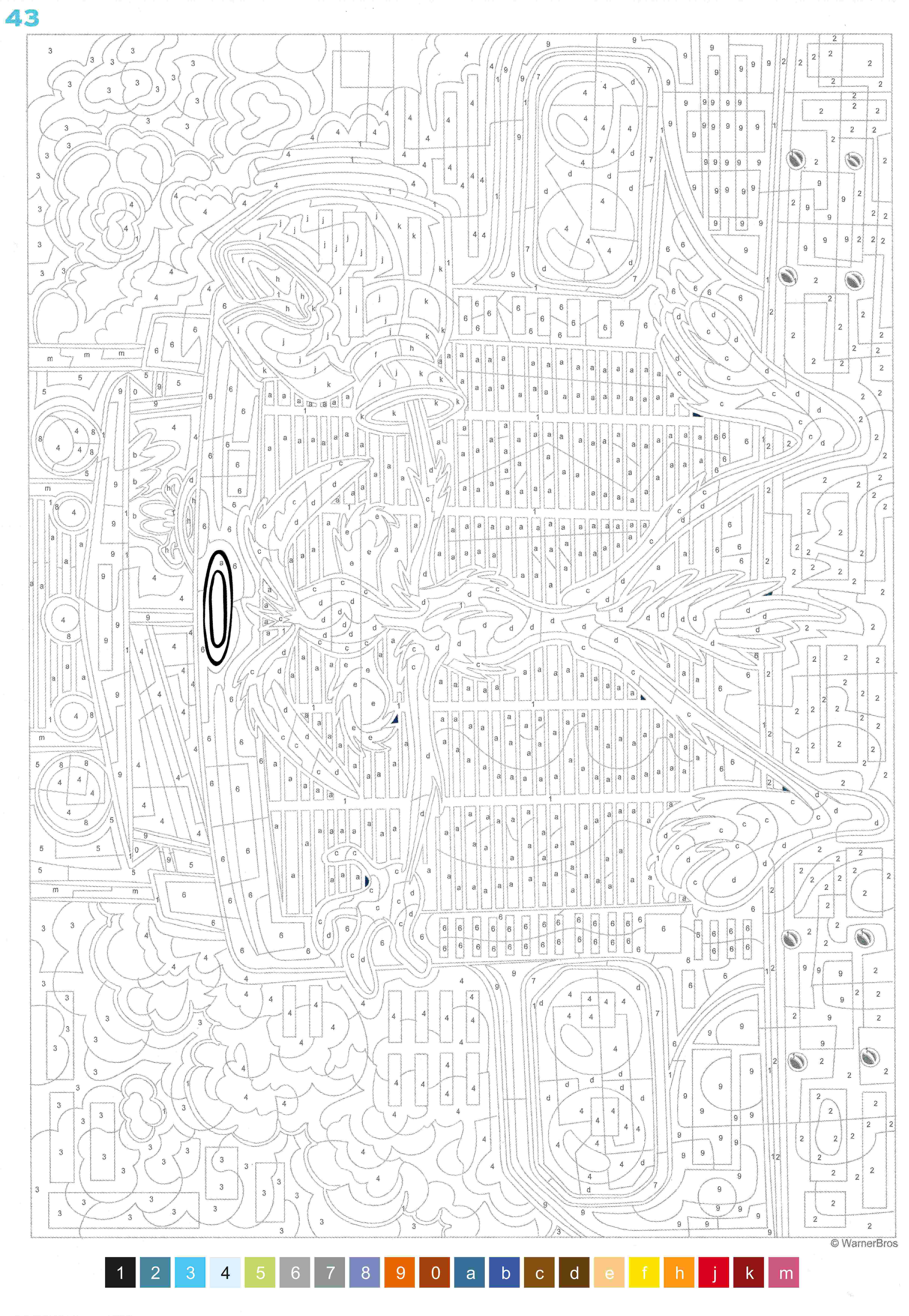 Раскраска Луни Тюнз по номерам 42