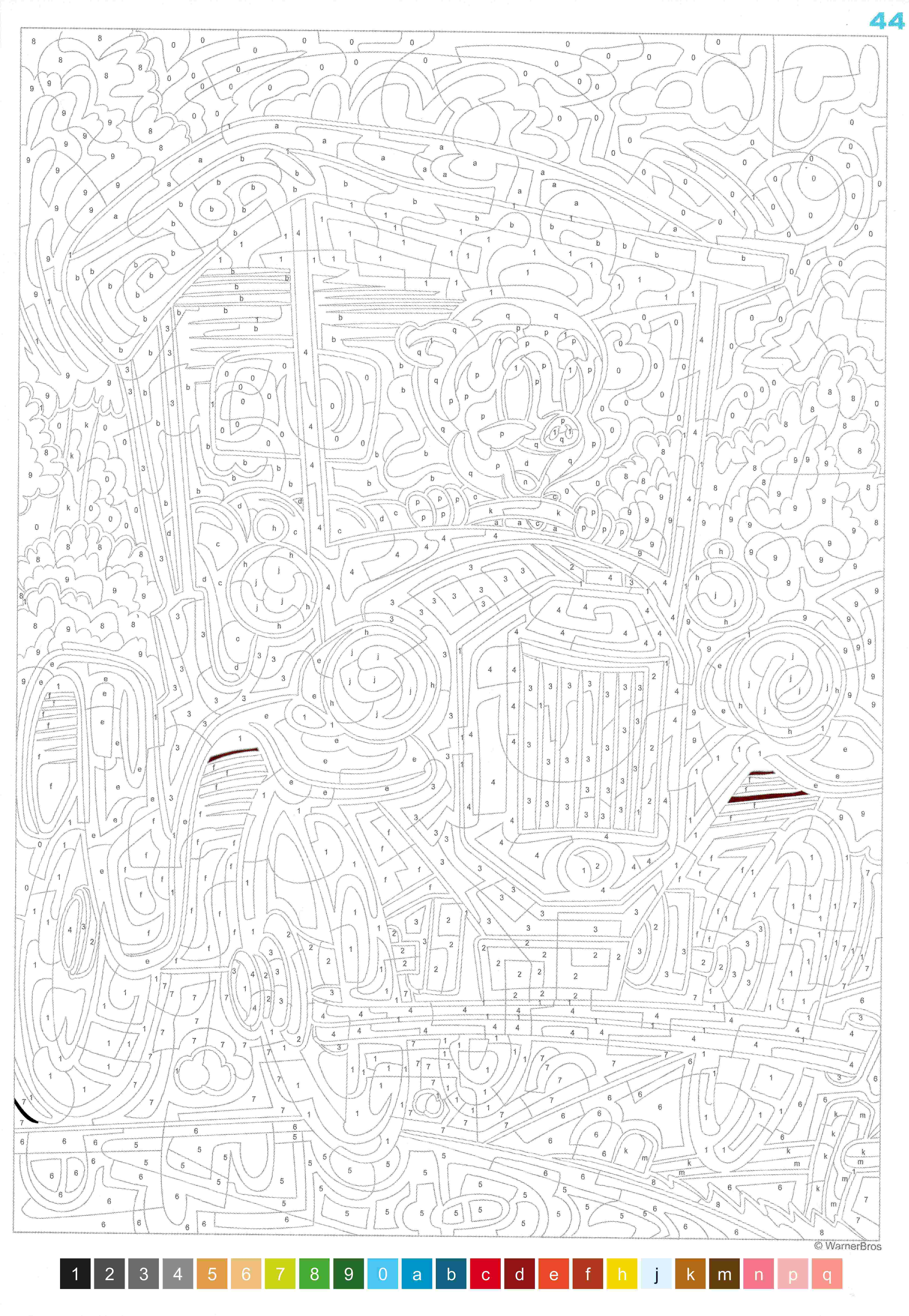 Раскраска Луни Тюнз по номерам 43