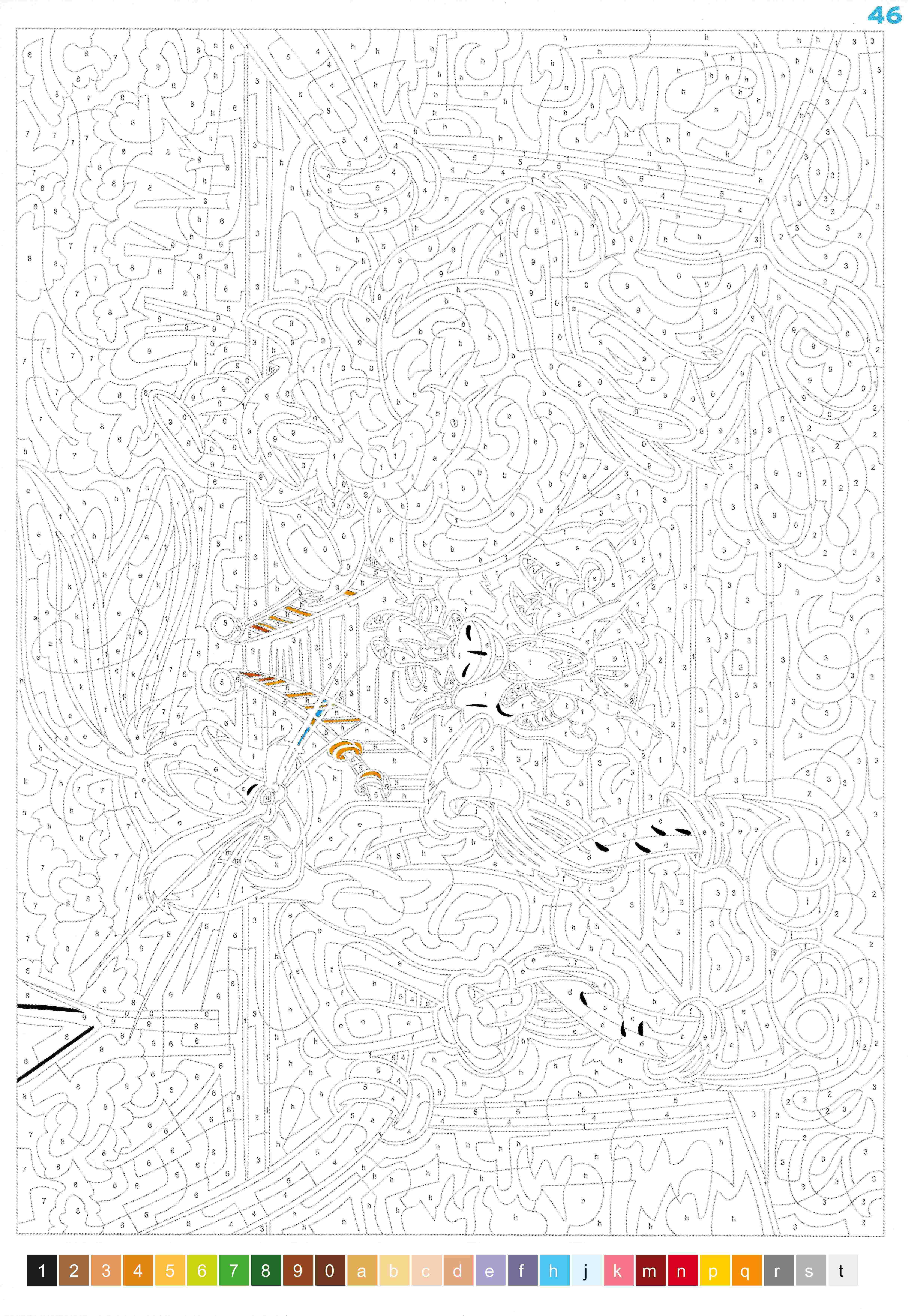 Раскраска Луни Тюнз по номерам 45