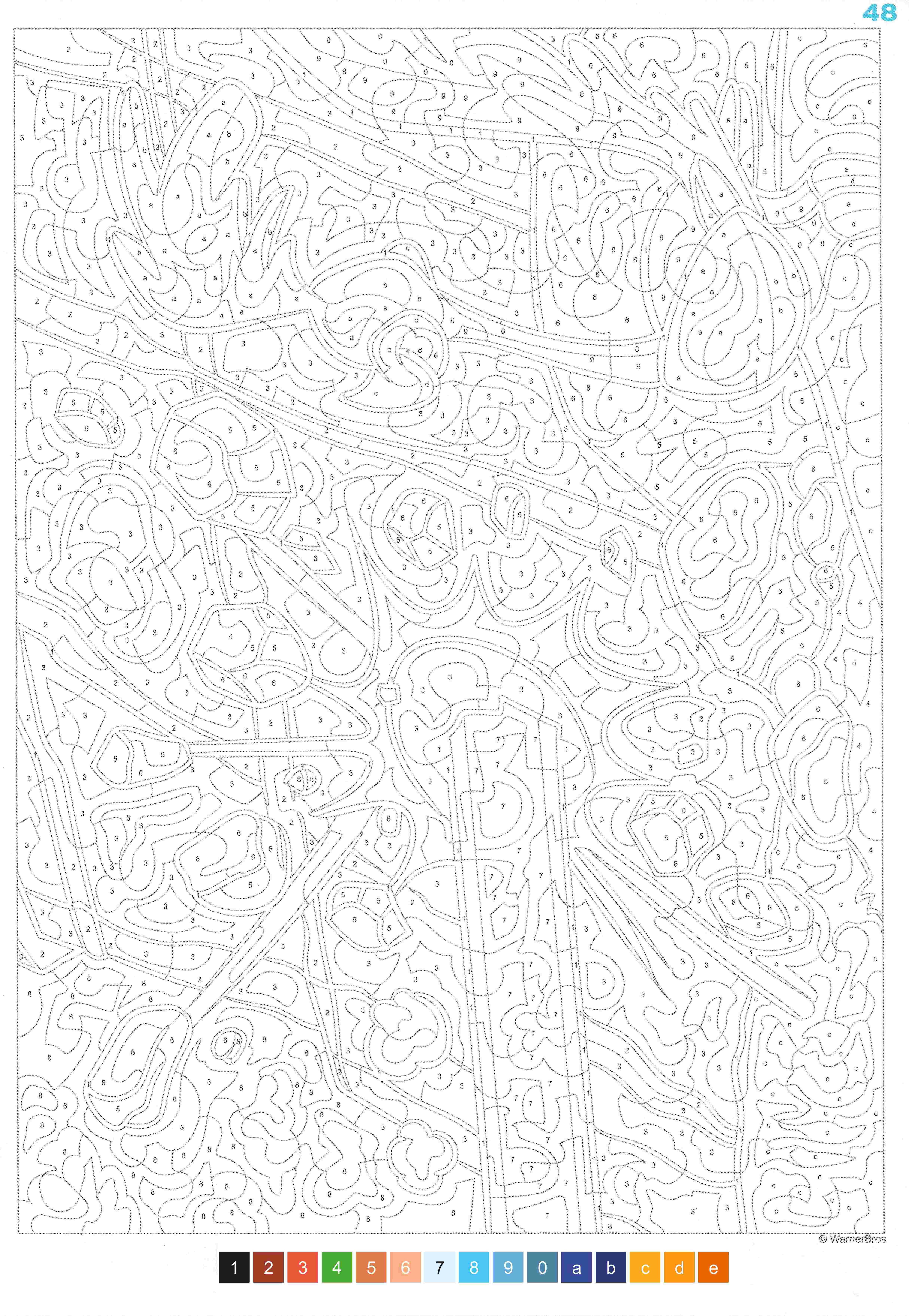 Раскраска Луни Тюнз по номерам 47