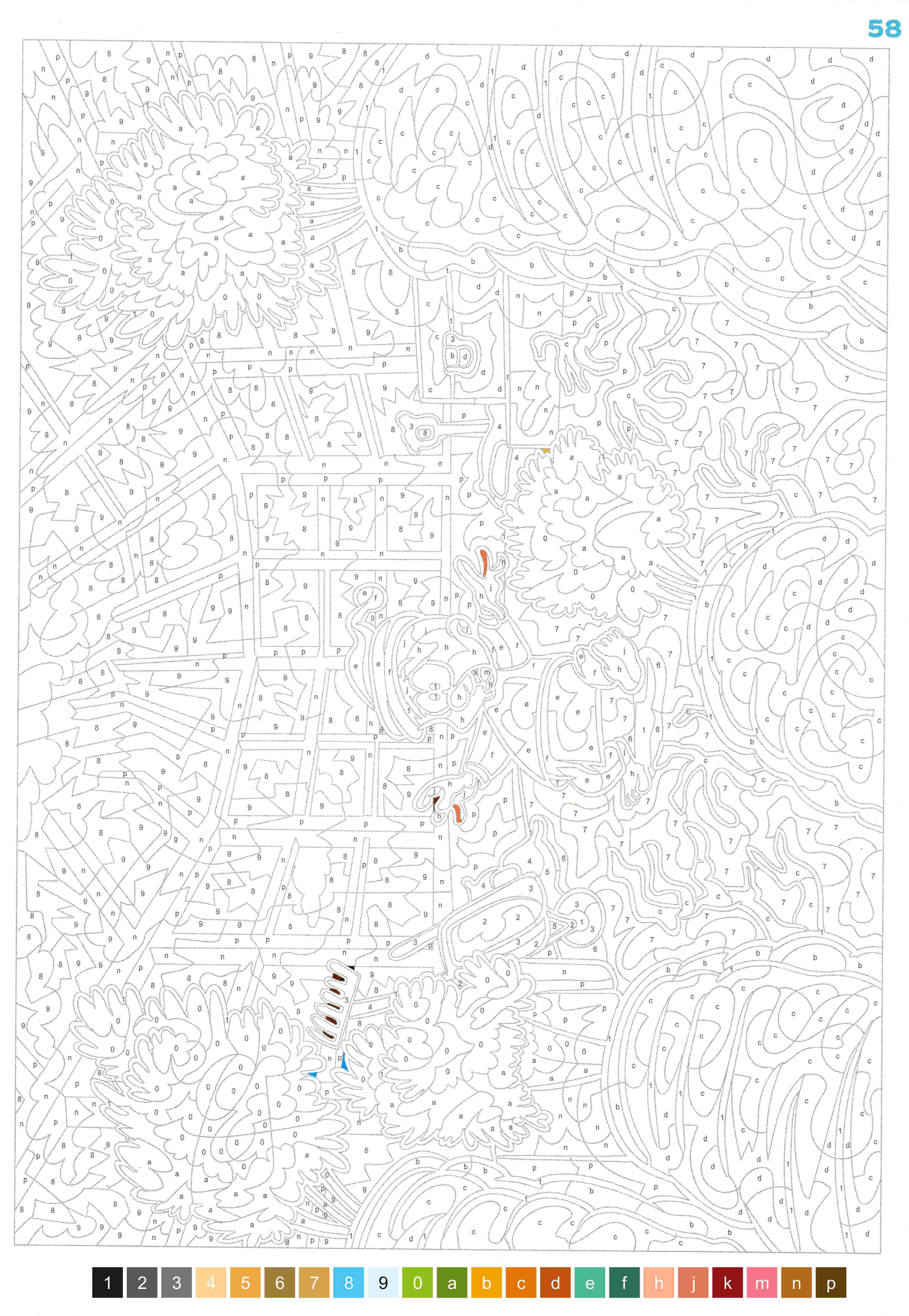 Раскраска Луни Тюнз по номерам 57