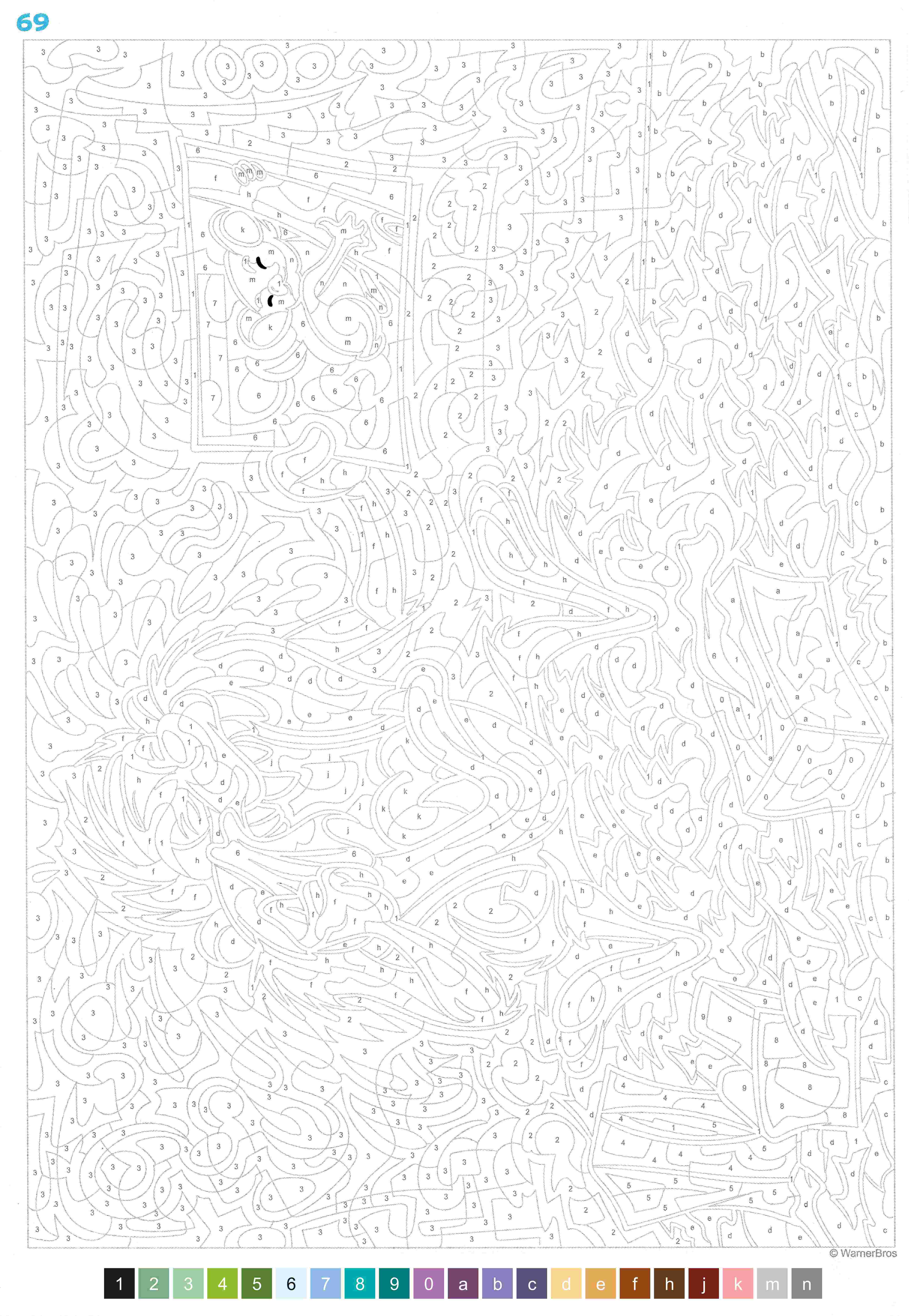 Раскраска Луни Тюнз по номерам 68