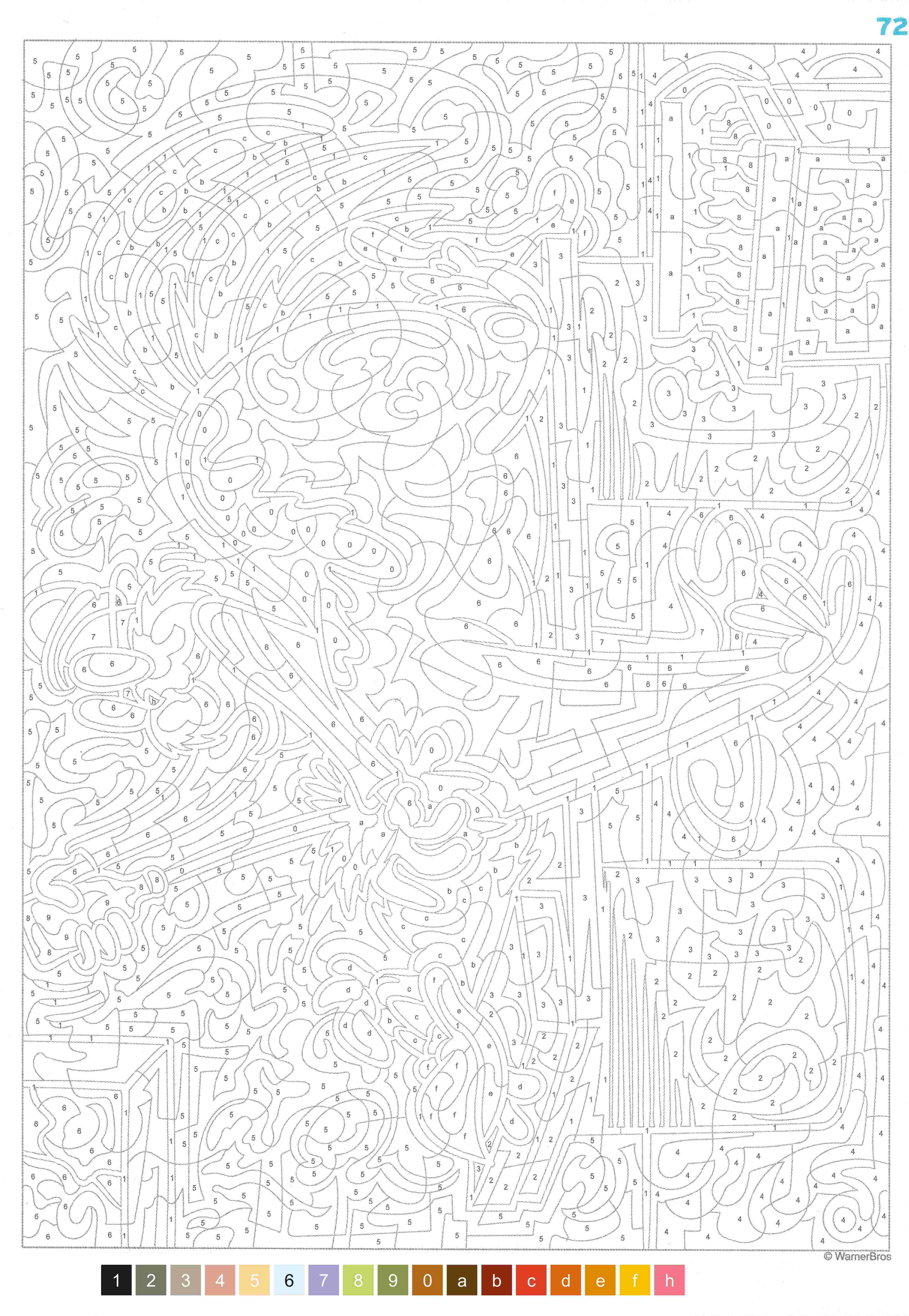 Раскраска Луни Тюнз по номерам 71