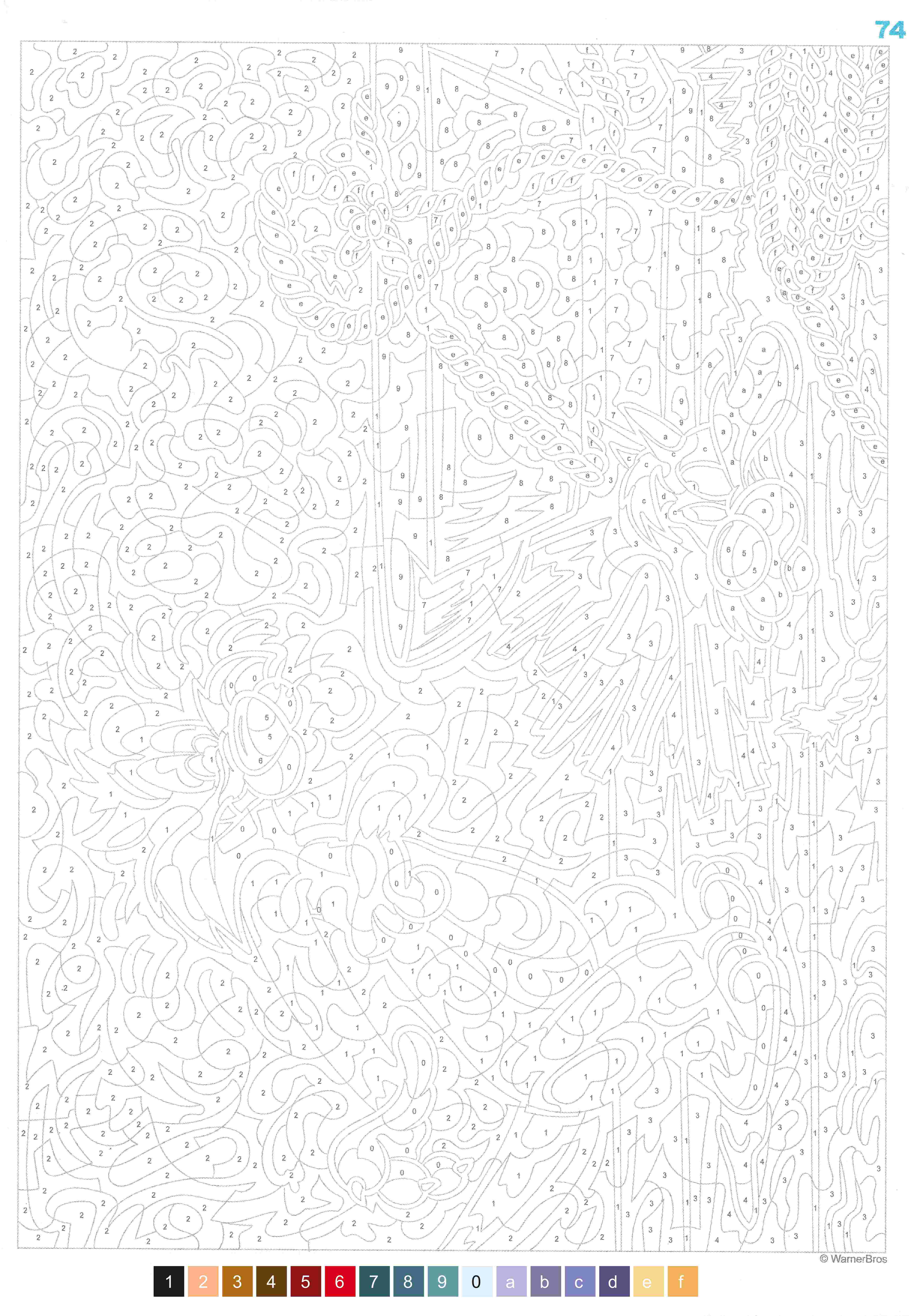 Раскраска Луни Тюнз по номерам 73