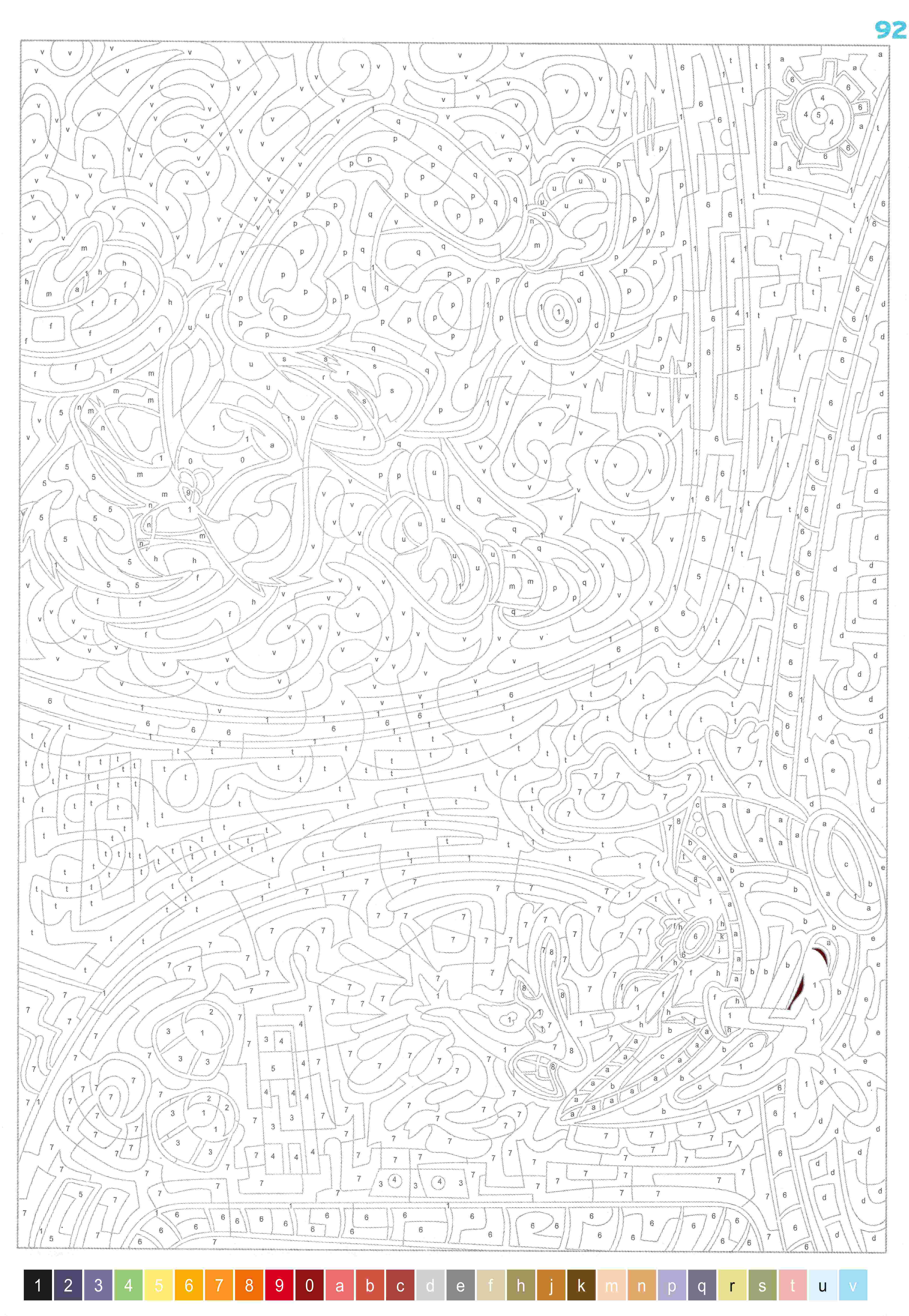 Раскраска Луни Тюнз по номерам 91