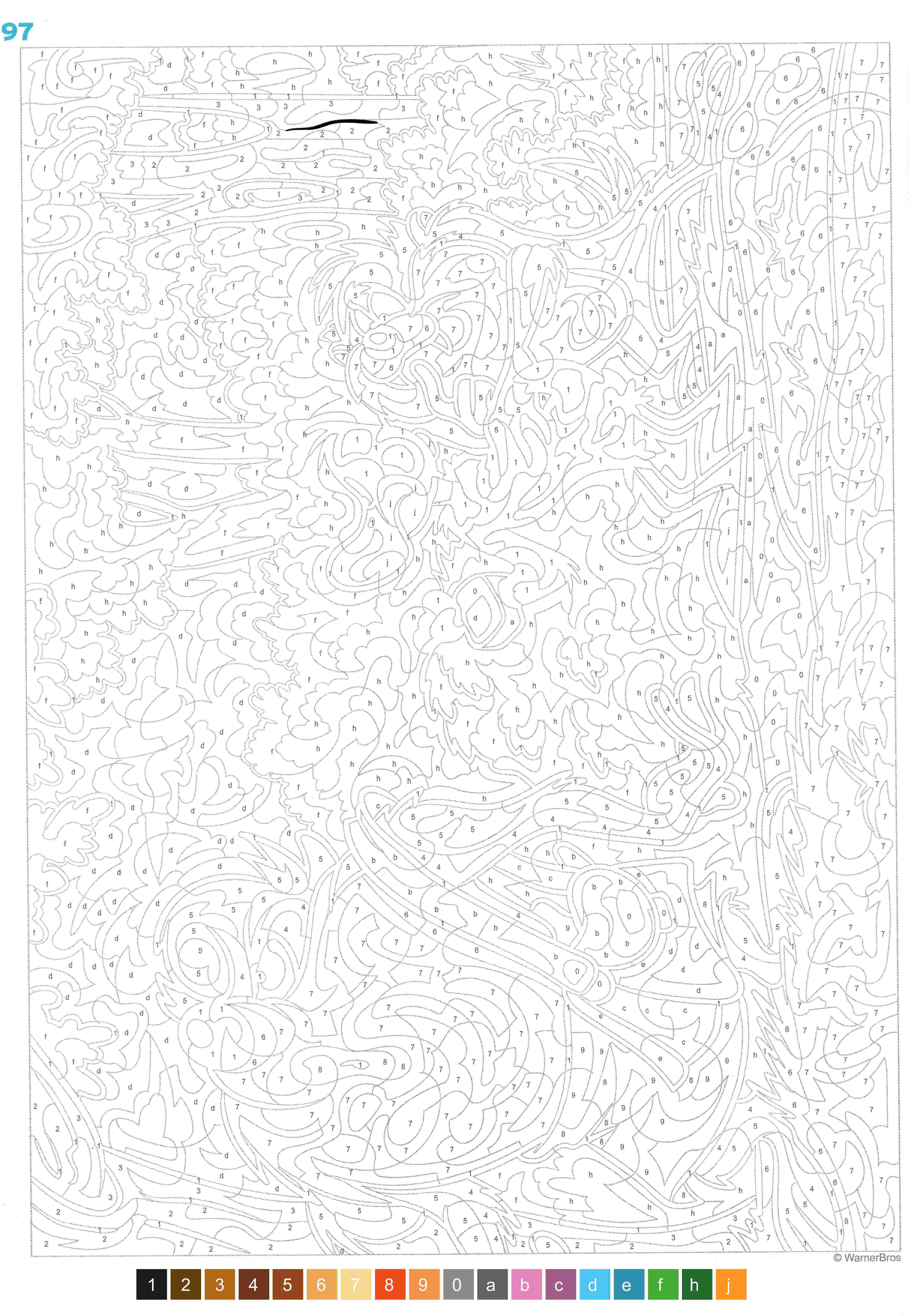 Раскраска Луни Тюнз по номерам 96