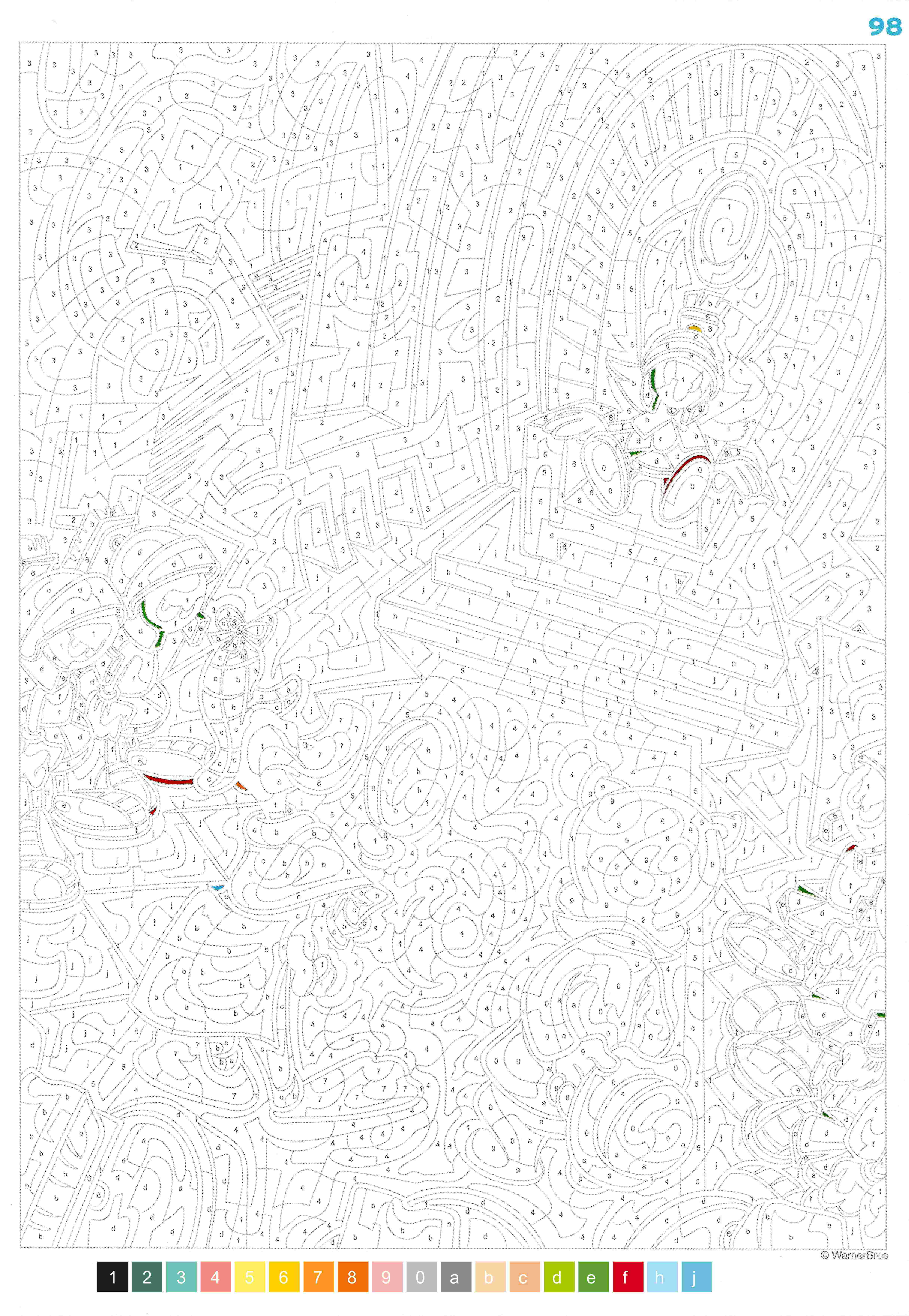 Раскраска Луни Тюнз по номерам 97