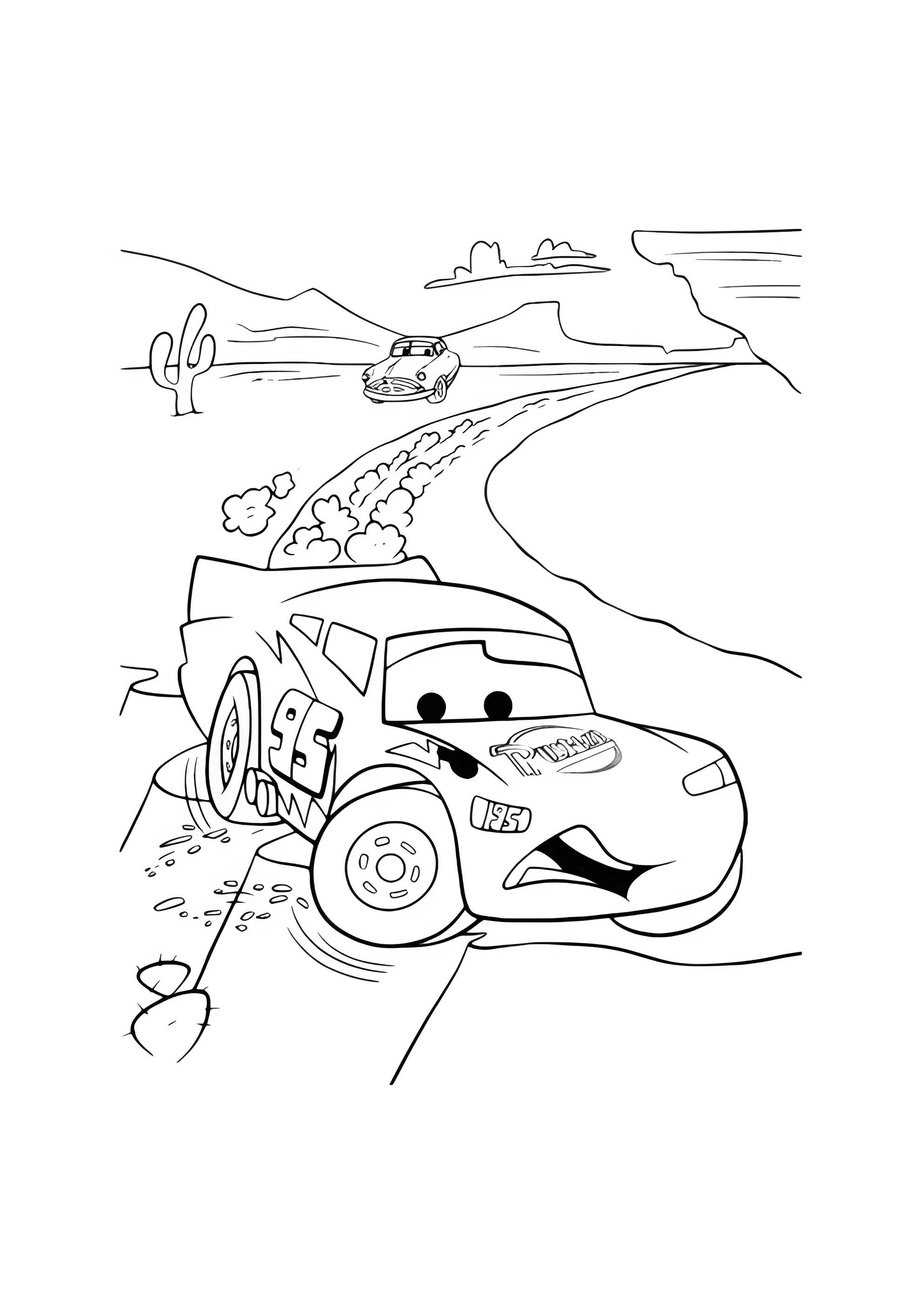 Раскраска МакКуин в растерянности