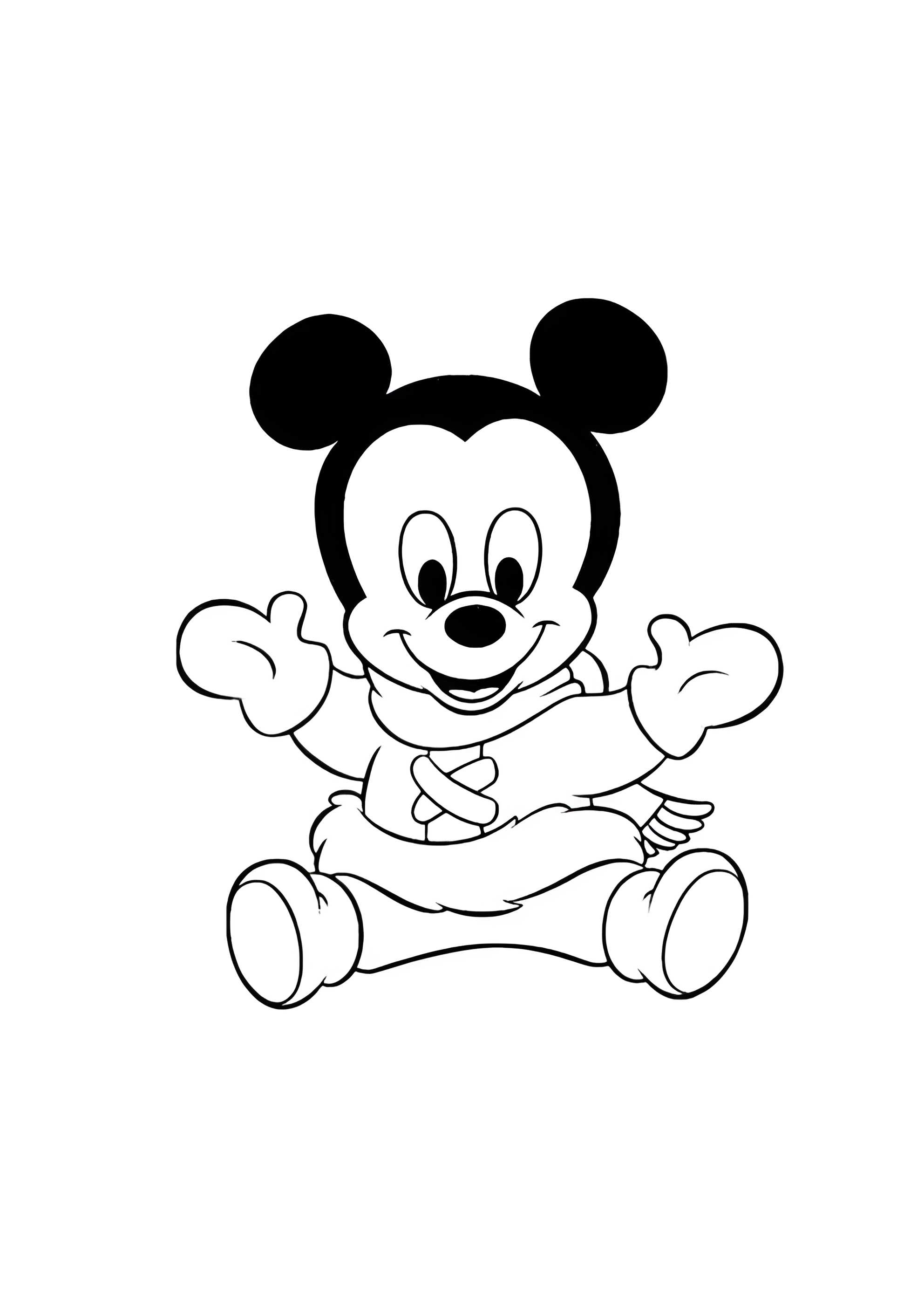 Раскраска Малыш Микки Маус
