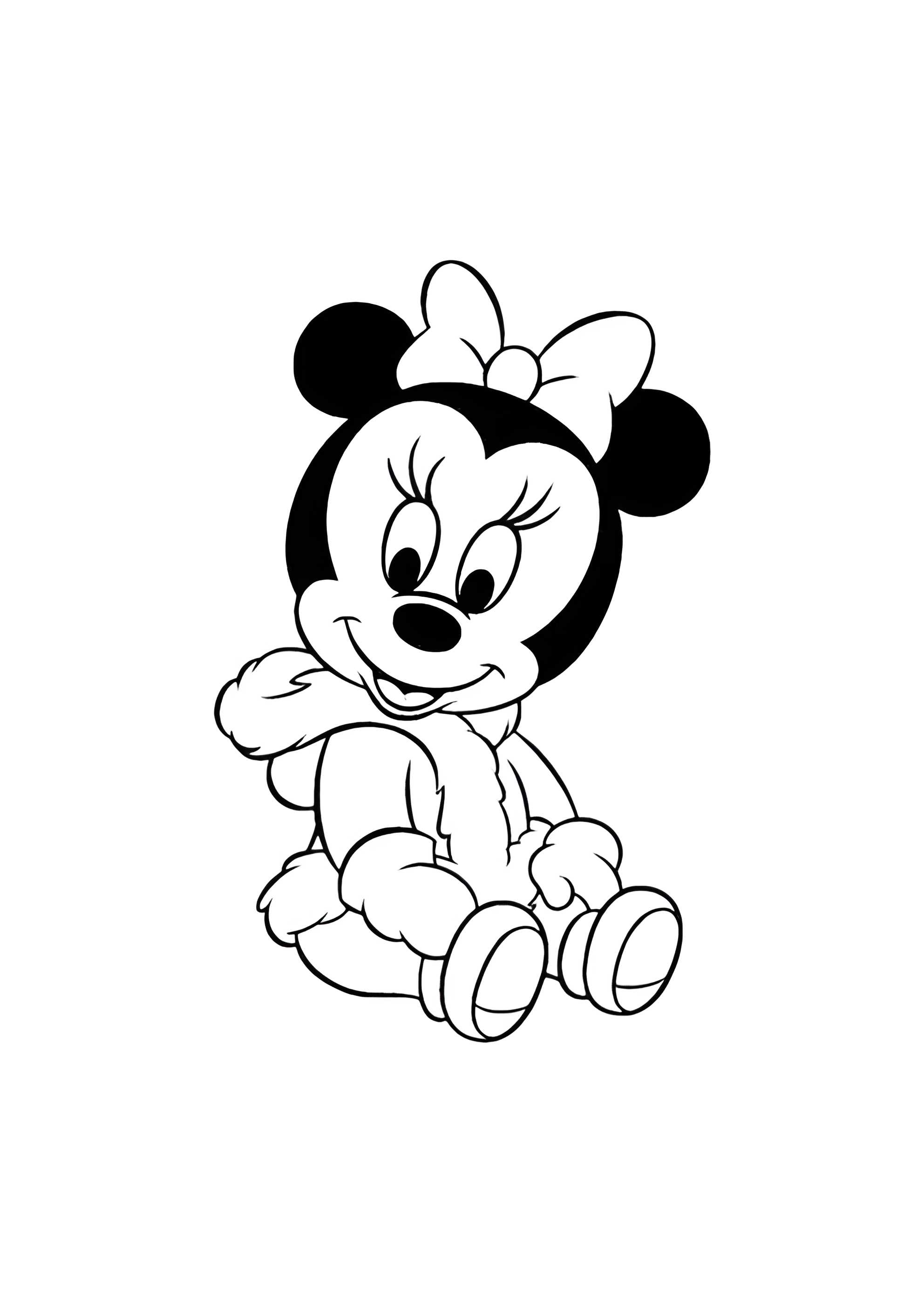 Раскраска Малышка Минни