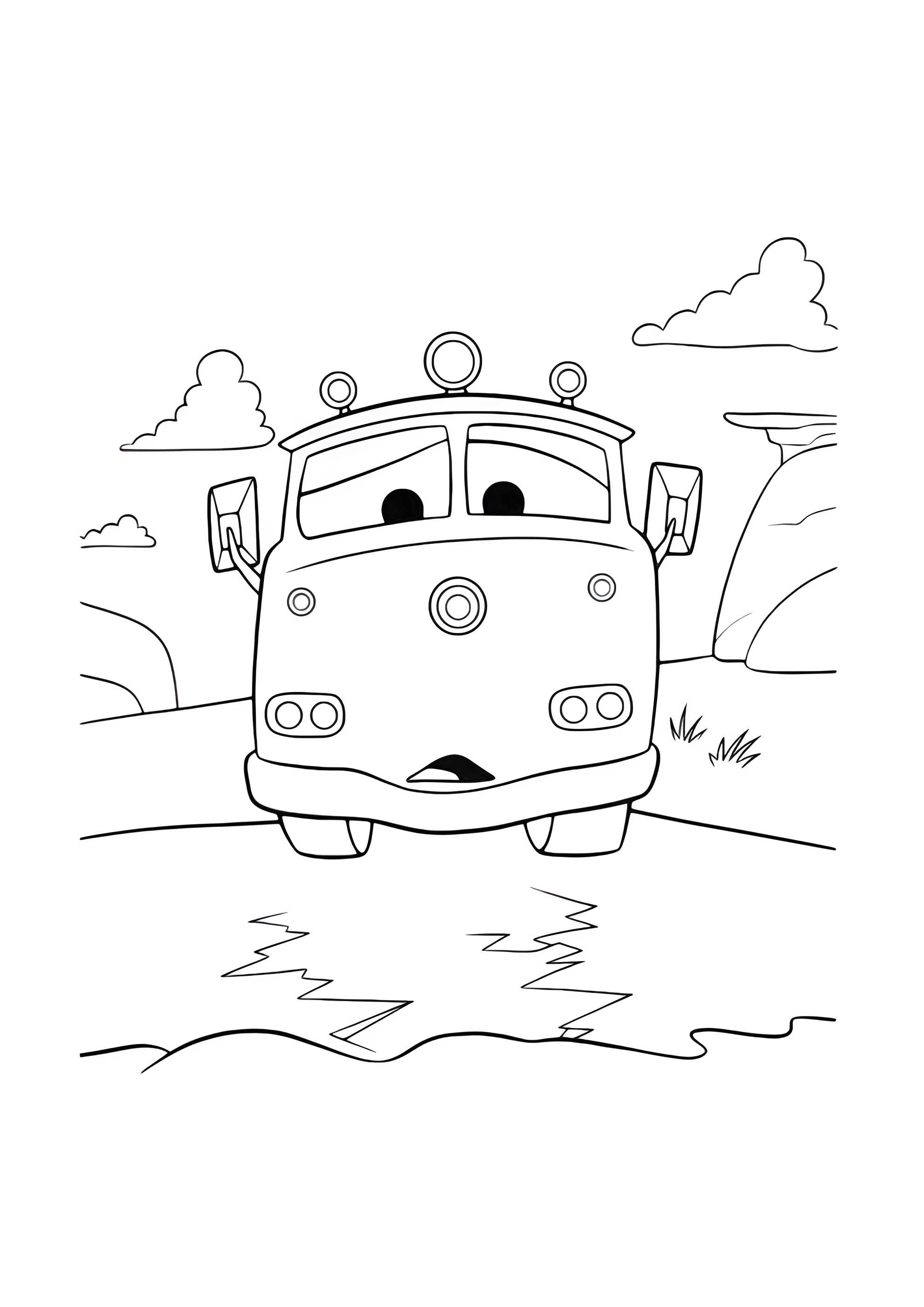 Раскраска Шланг (Red) в печали