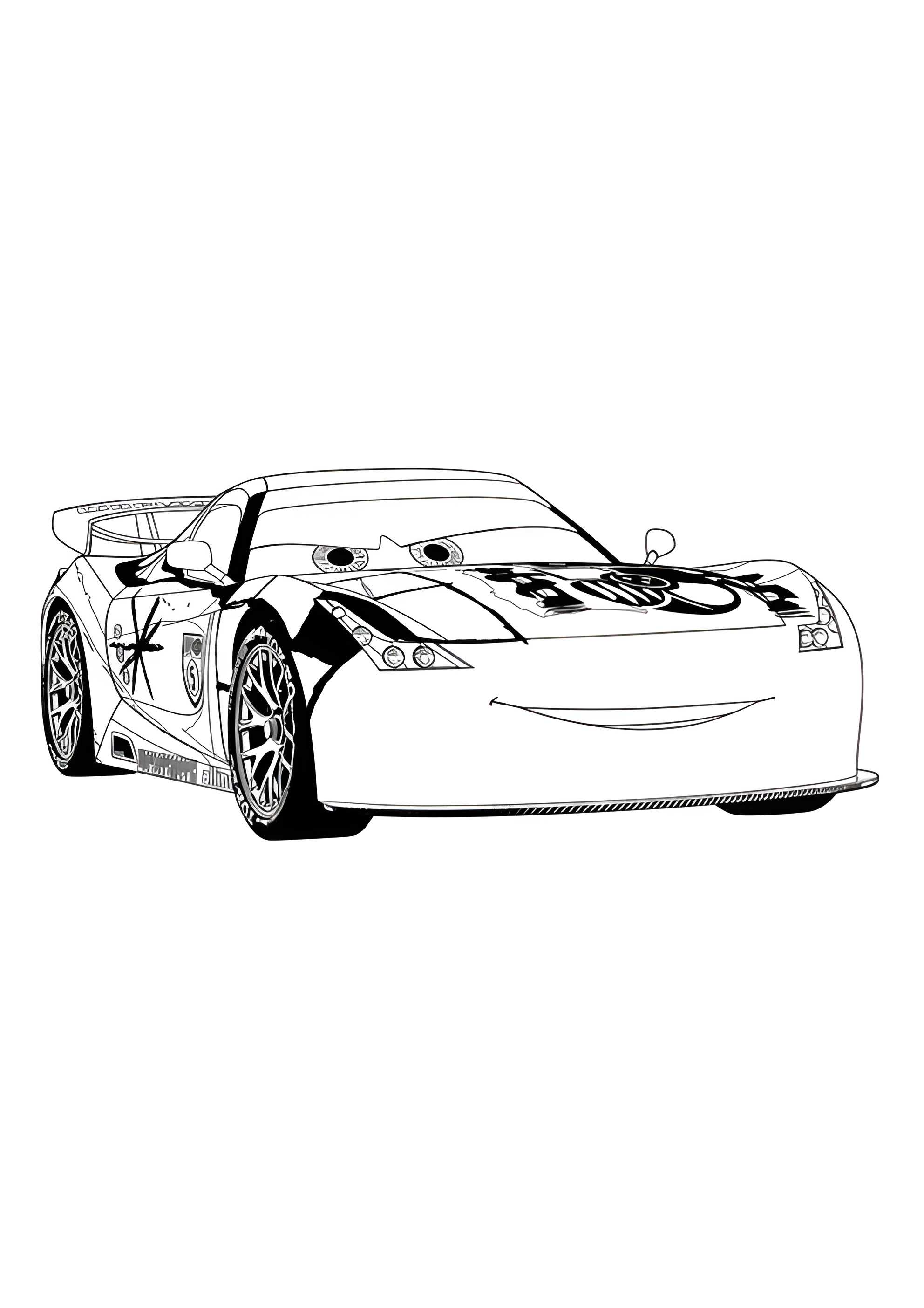 Раскраска Спортивная тачка