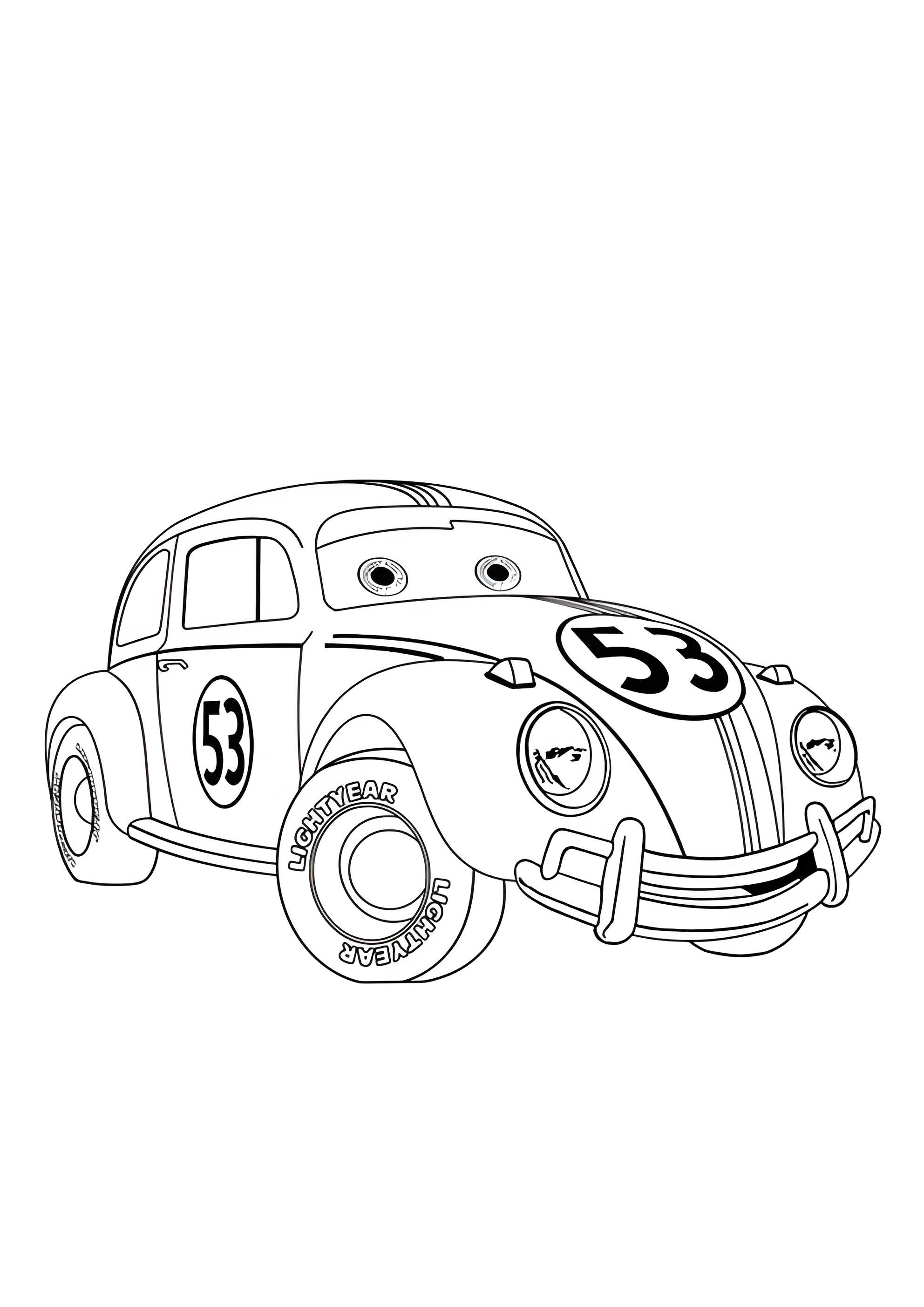 Раскраска Тачка номер 53