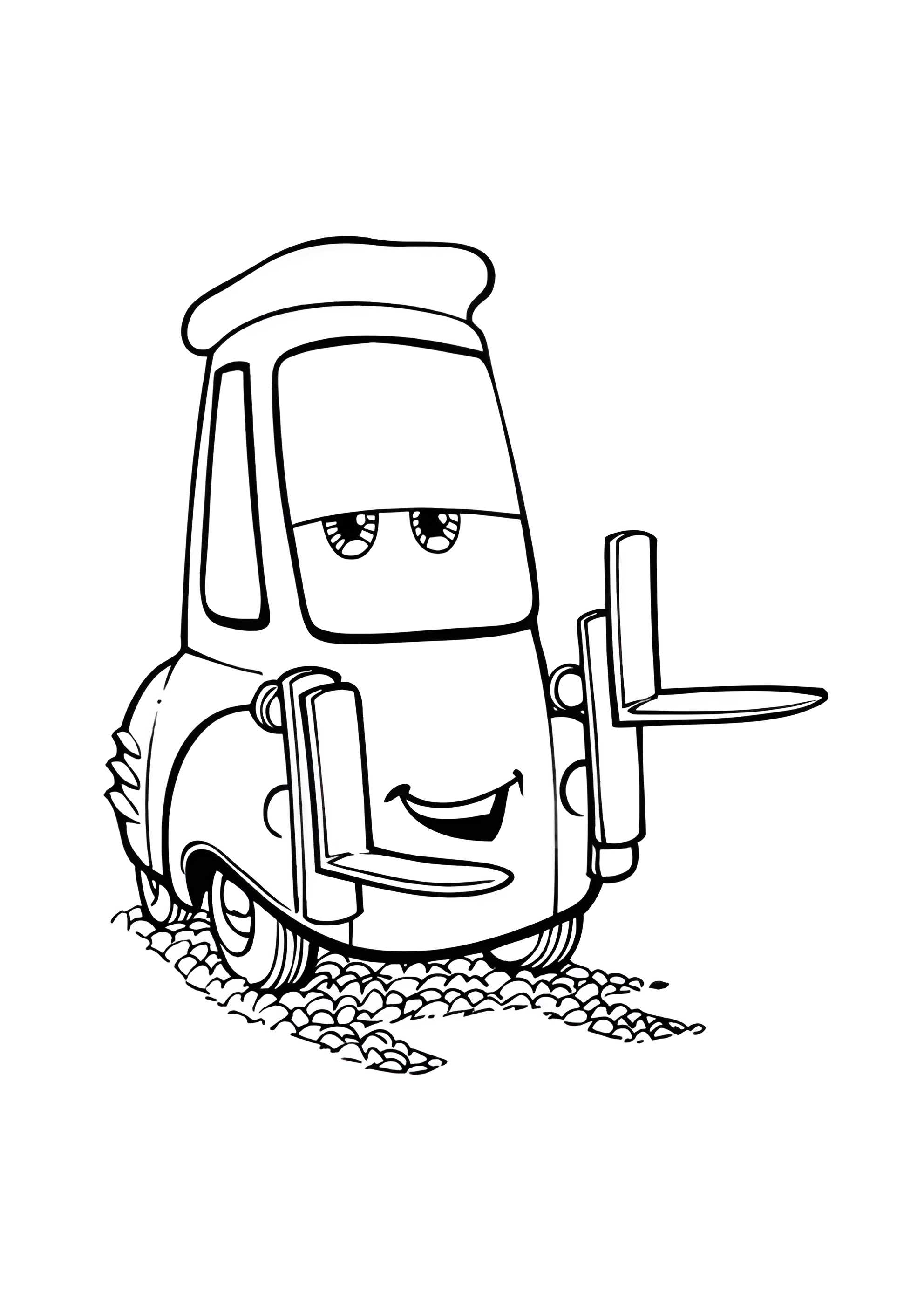 Раскраска Тачка-погрузчик