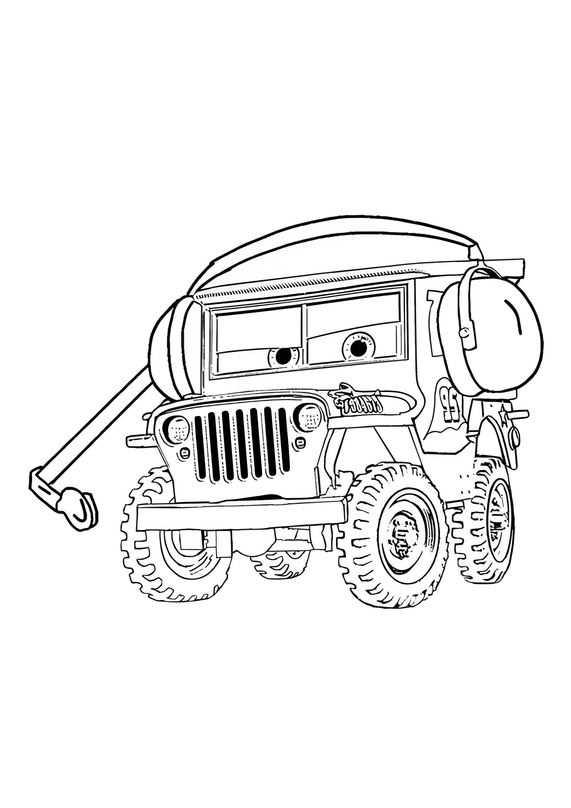 Раскраска Тачка в наушниках