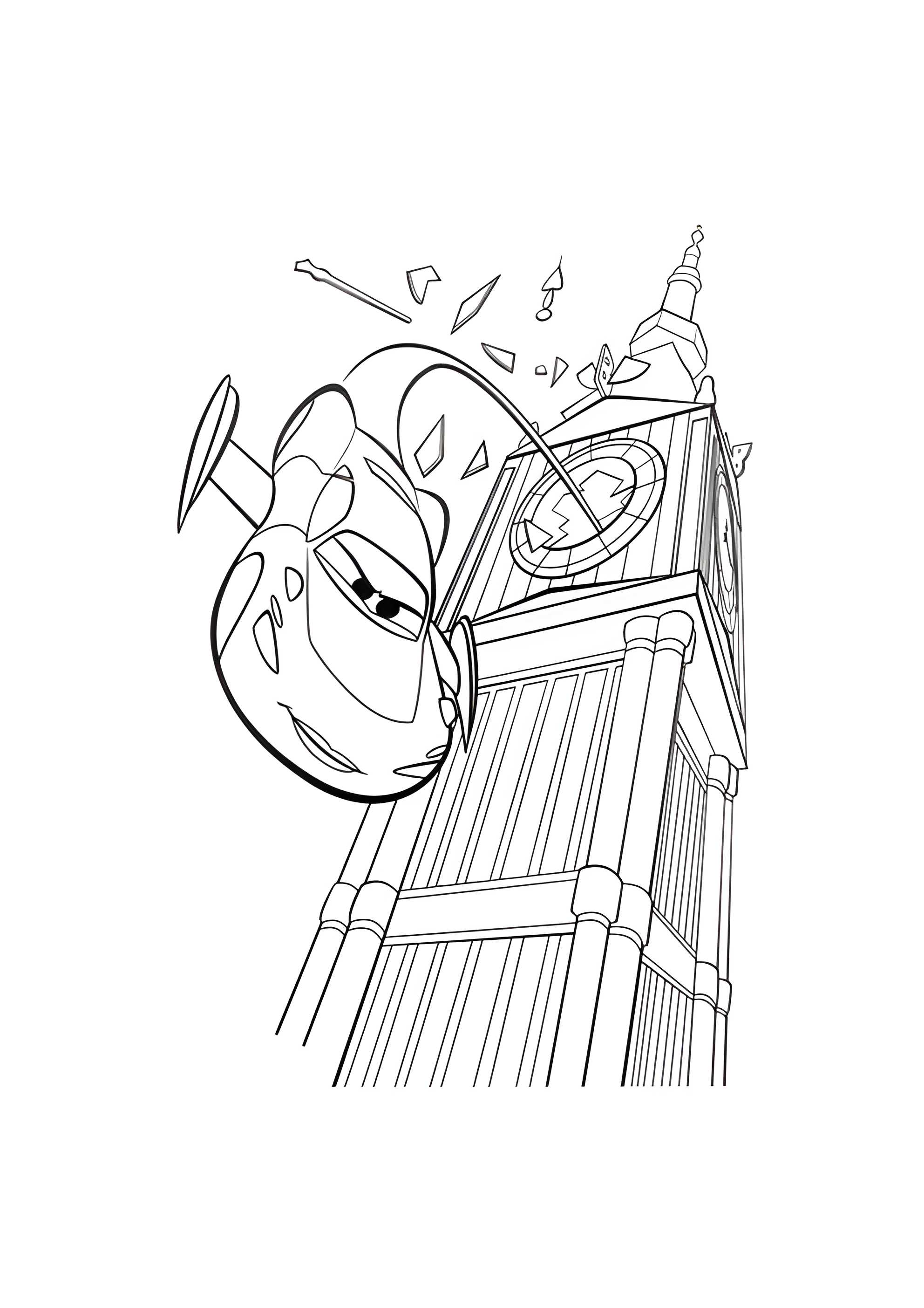 Раскраска Тачки в полете