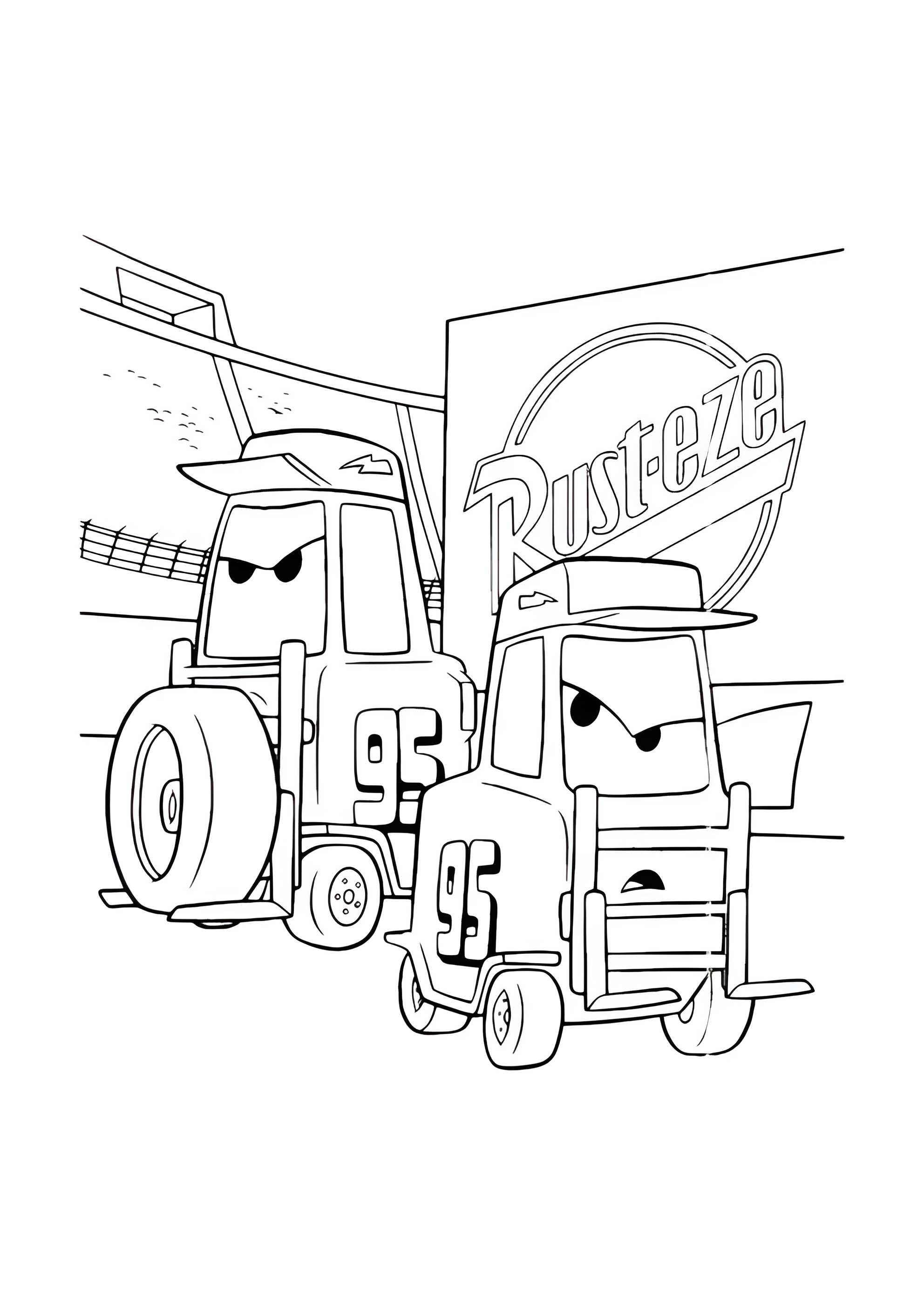 Раскраска Злые тачки