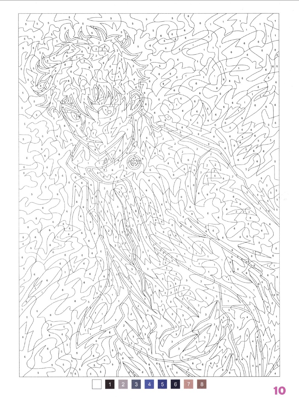 Раскраска Аниме по номерам 10