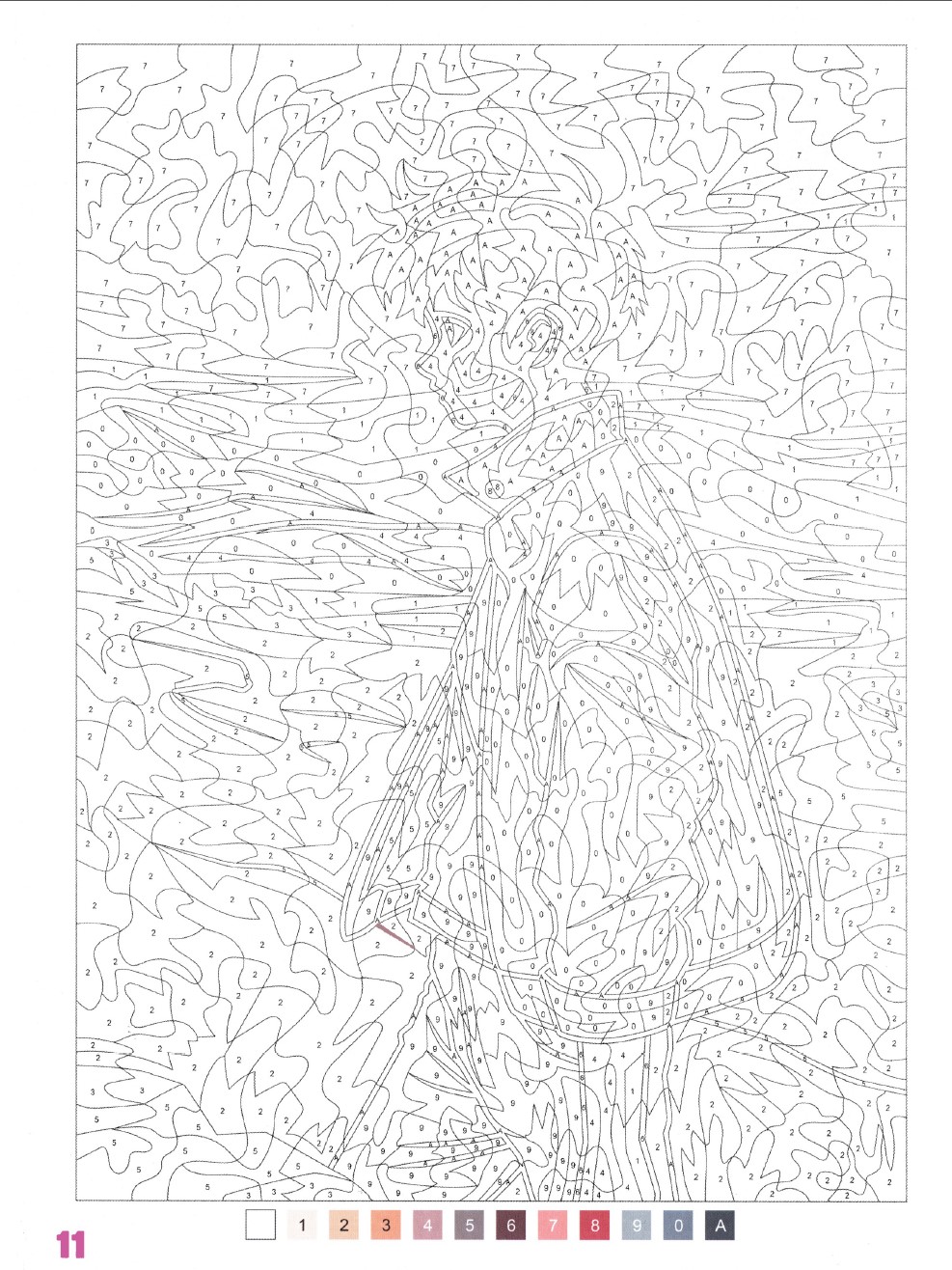 Раскраска Аниме по номерам 11