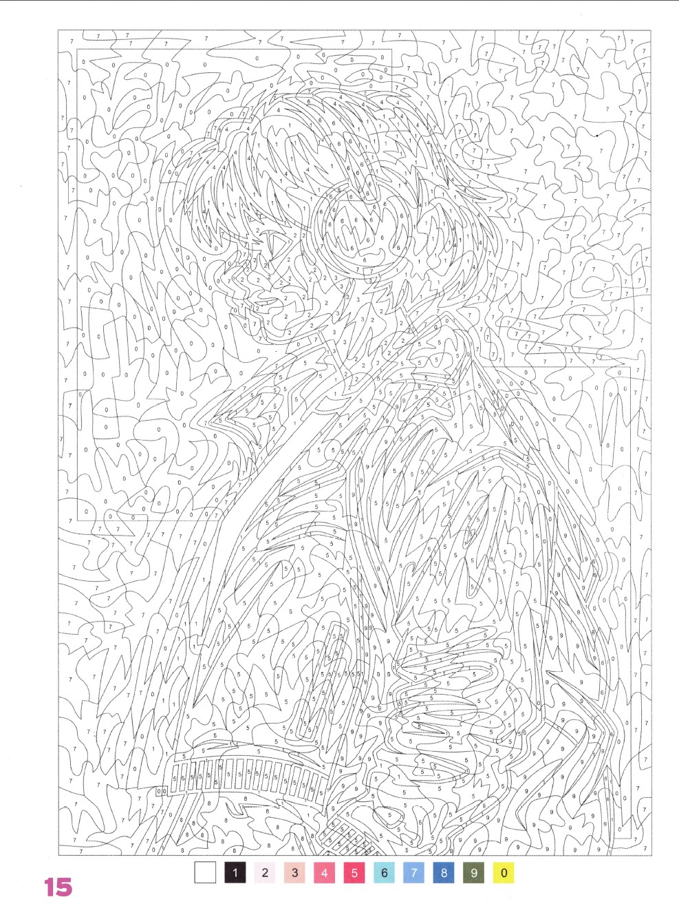 Раскраска Аниме по номерам 15