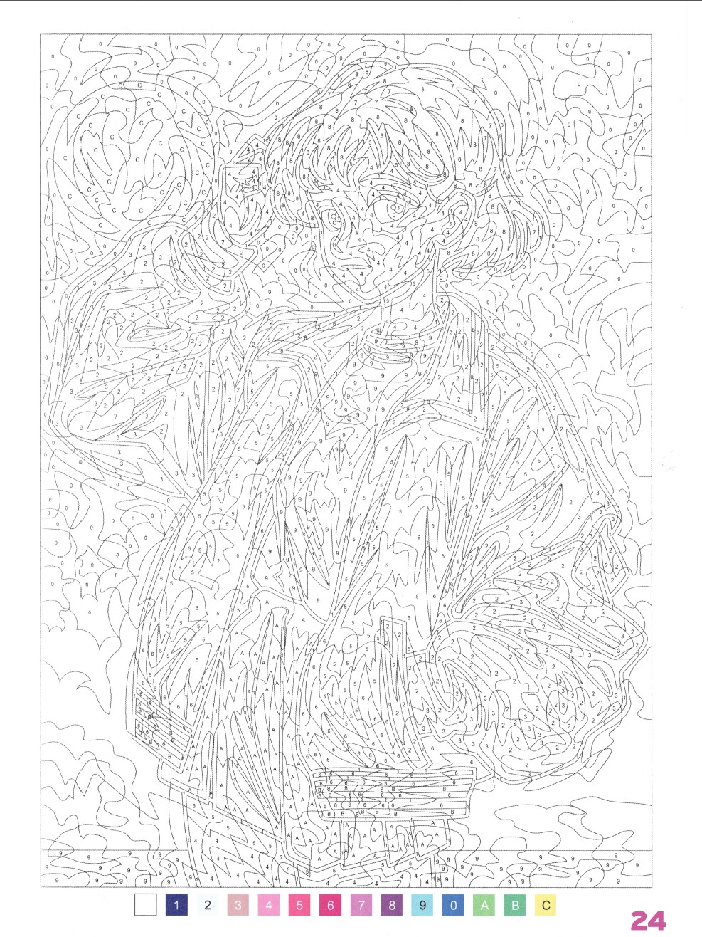 Раскраска Аниме по номерам 24