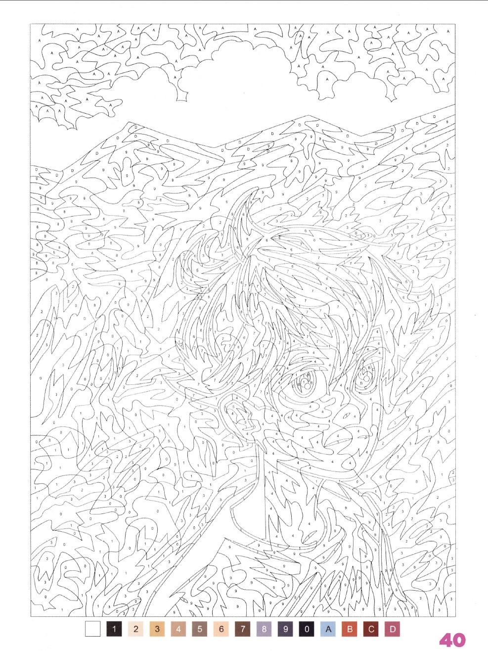 Раскраска Аниме по номерам 40