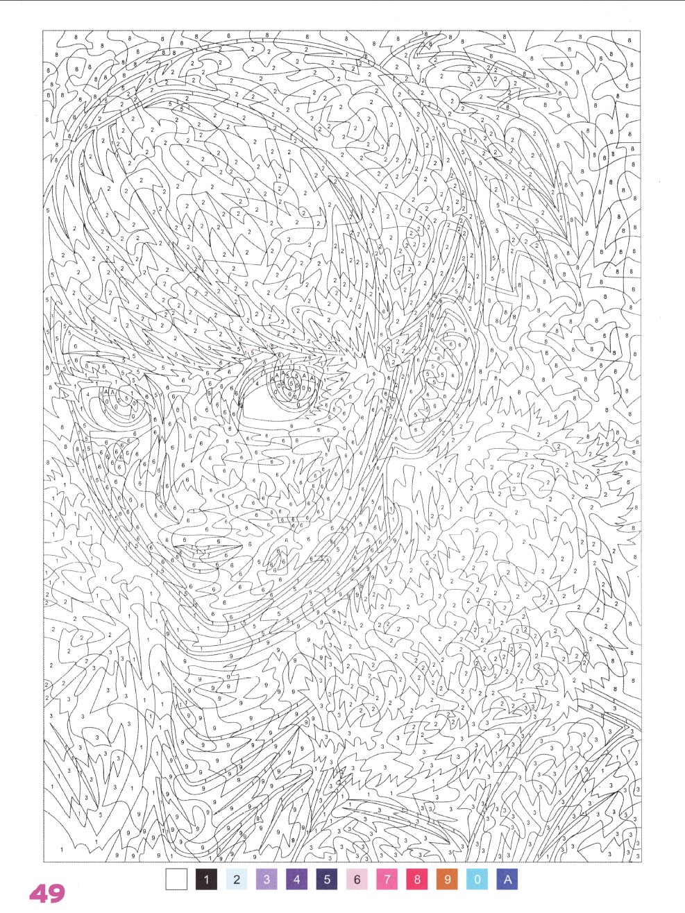 Раскраска Аниме по номерам 49