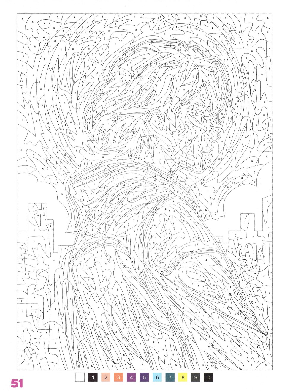 Раскраска Аниме по номерам 51