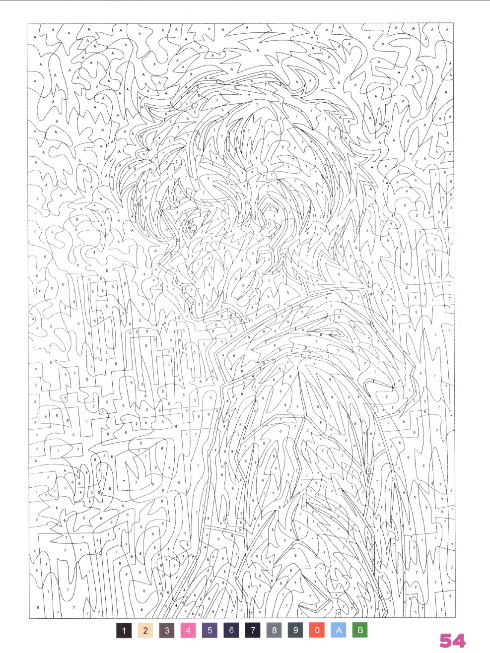 Раскраска Аниме по номерам 54