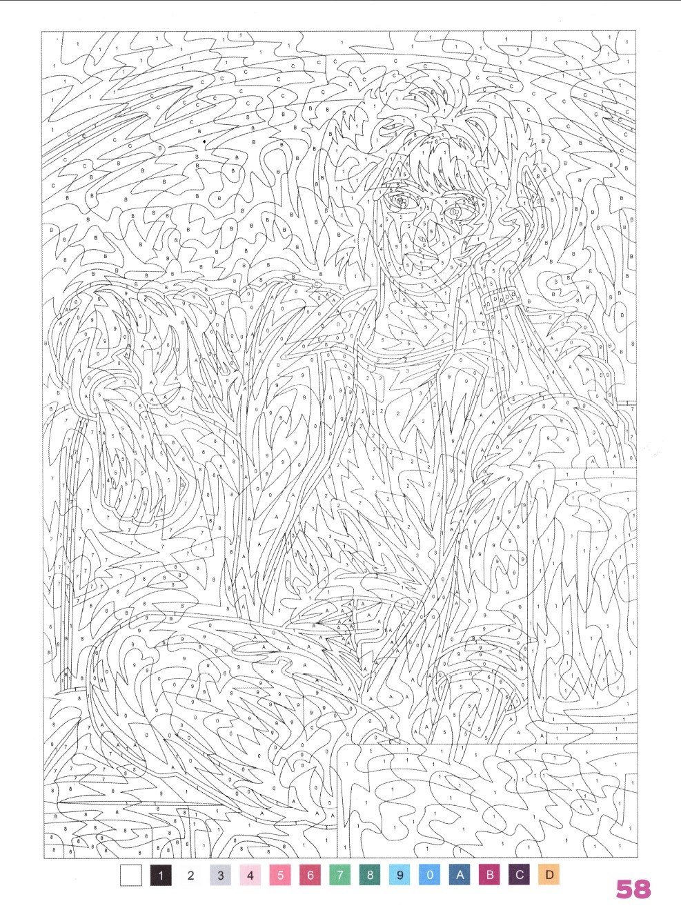 Раскраска Аниме по номерам 58