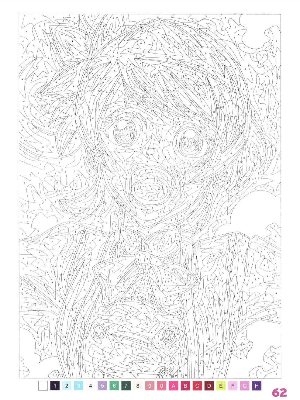 Раскраска Аниме по номерам 62