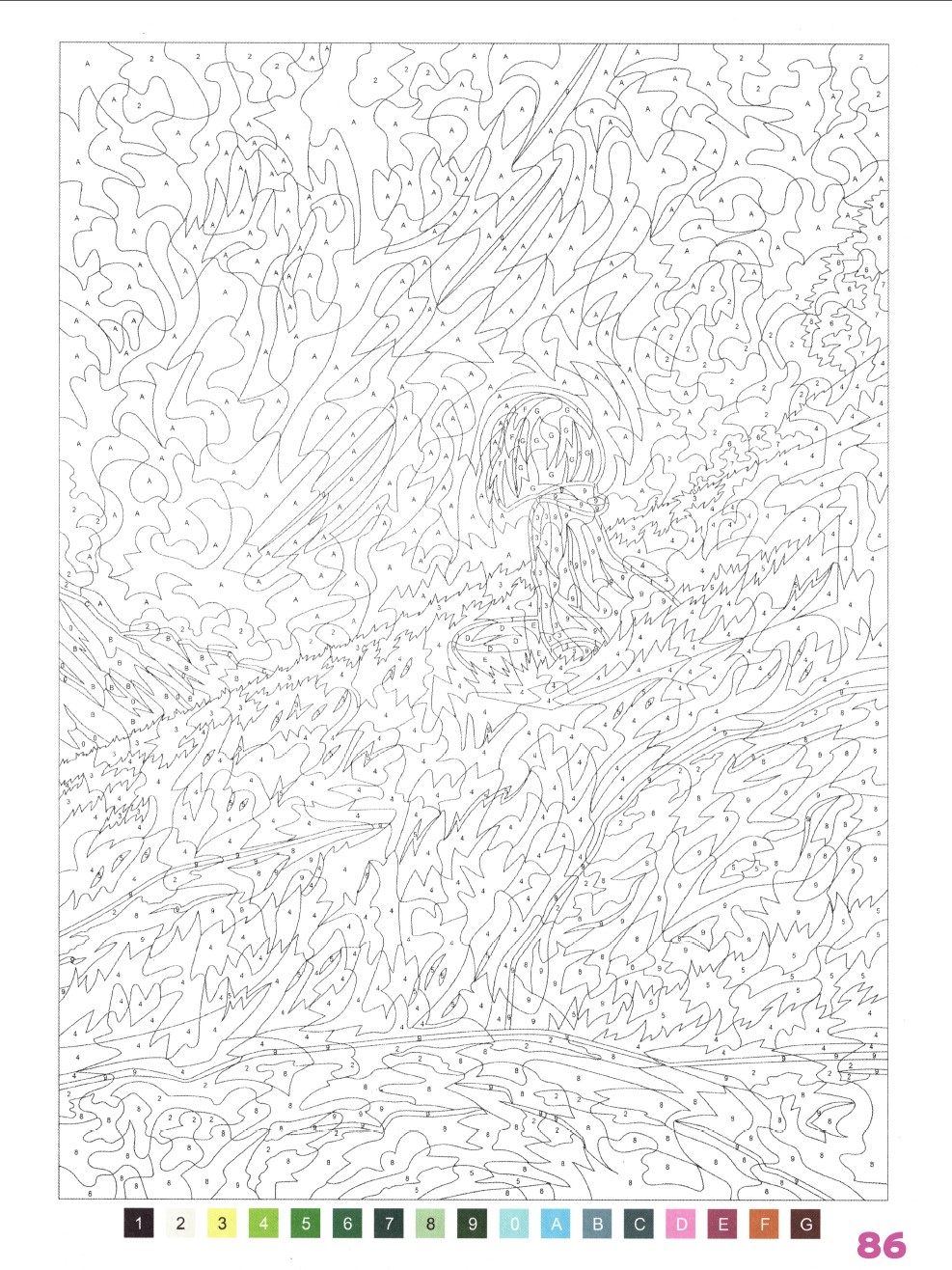 Раскраска Аниме по номерам 86