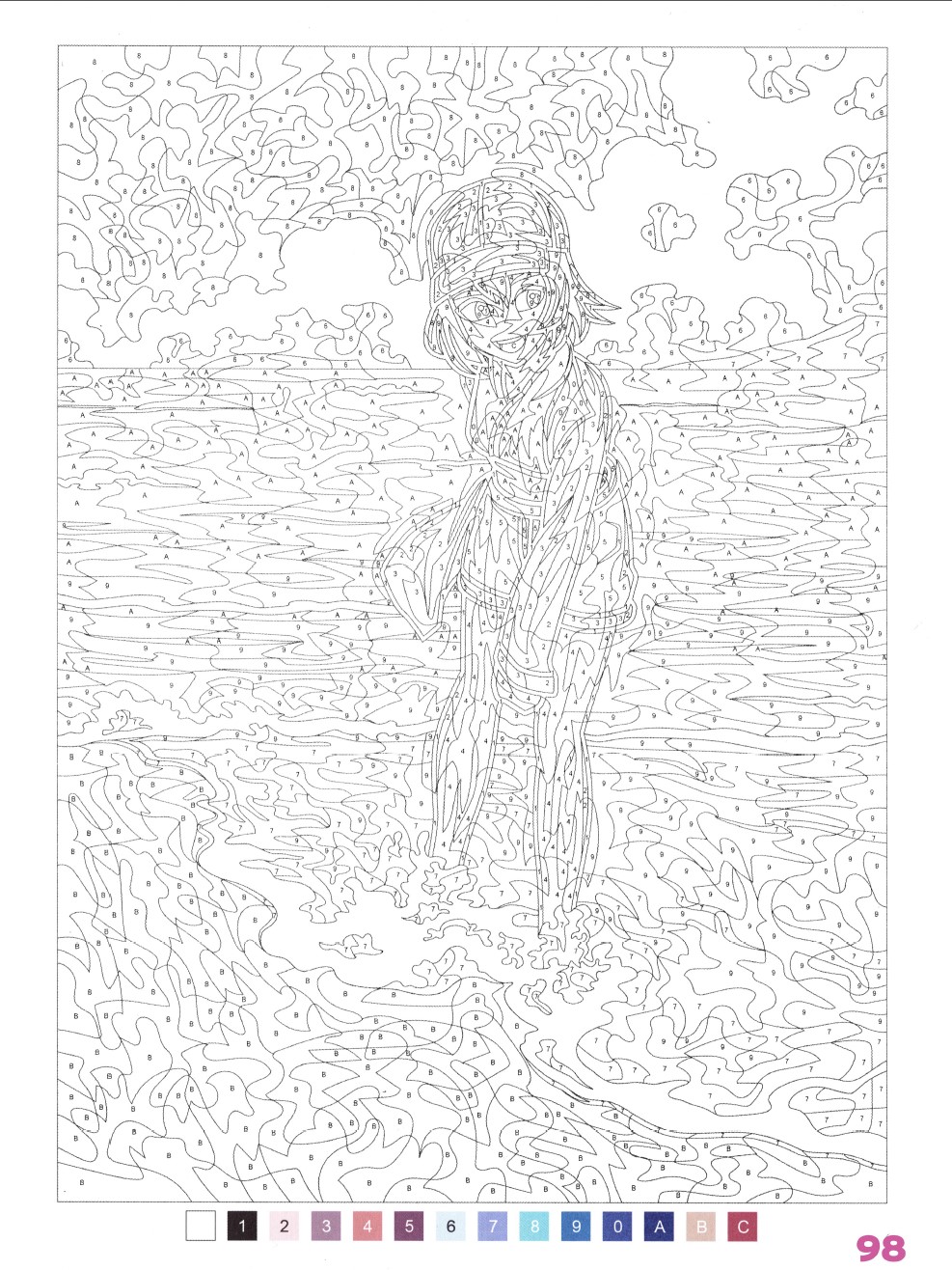 Раскраска Аниме по номерам 98