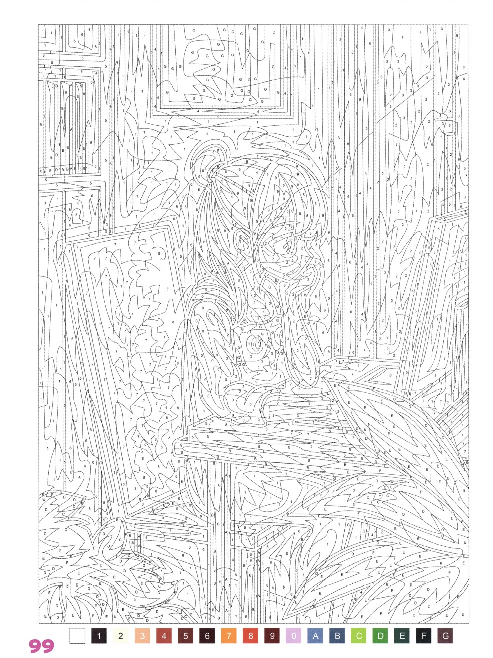 Раскраска Аниме по номерам 99