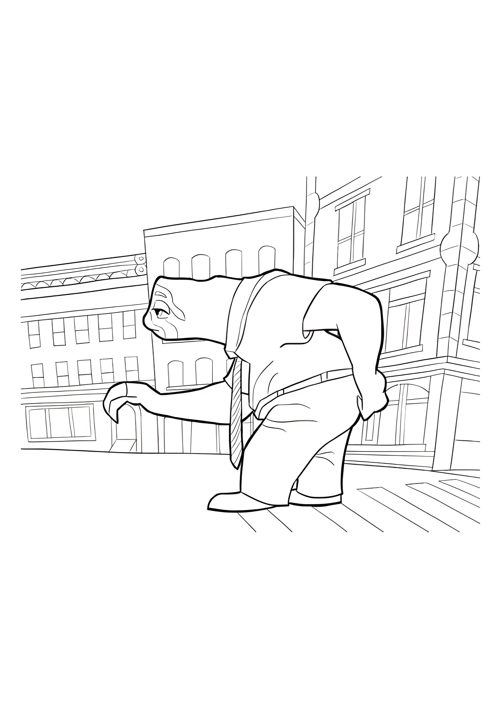 Раскраска ленивец Блиц