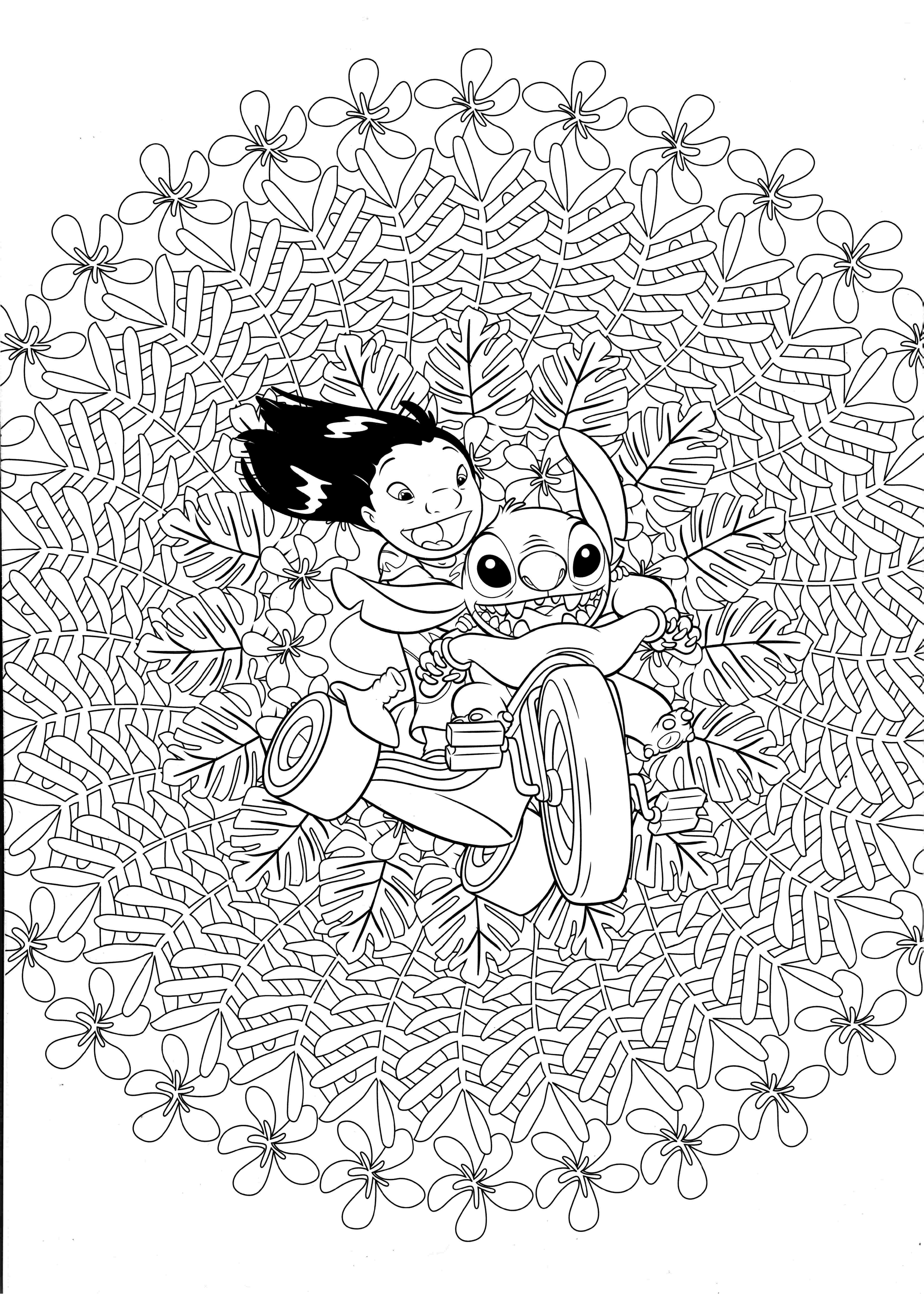 Раскраска Лило и Стич 46