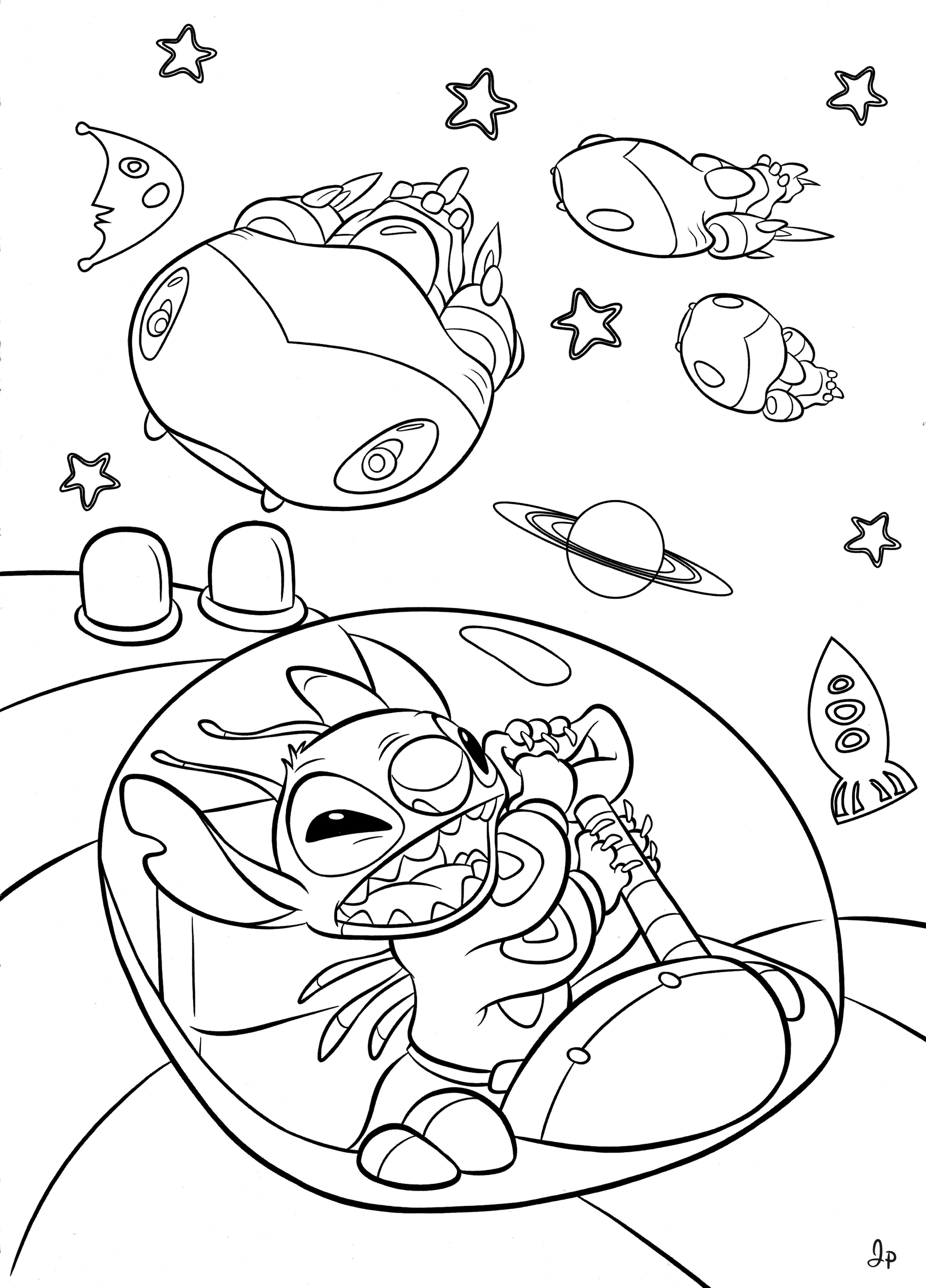 Раскраска Лило и Стич 48