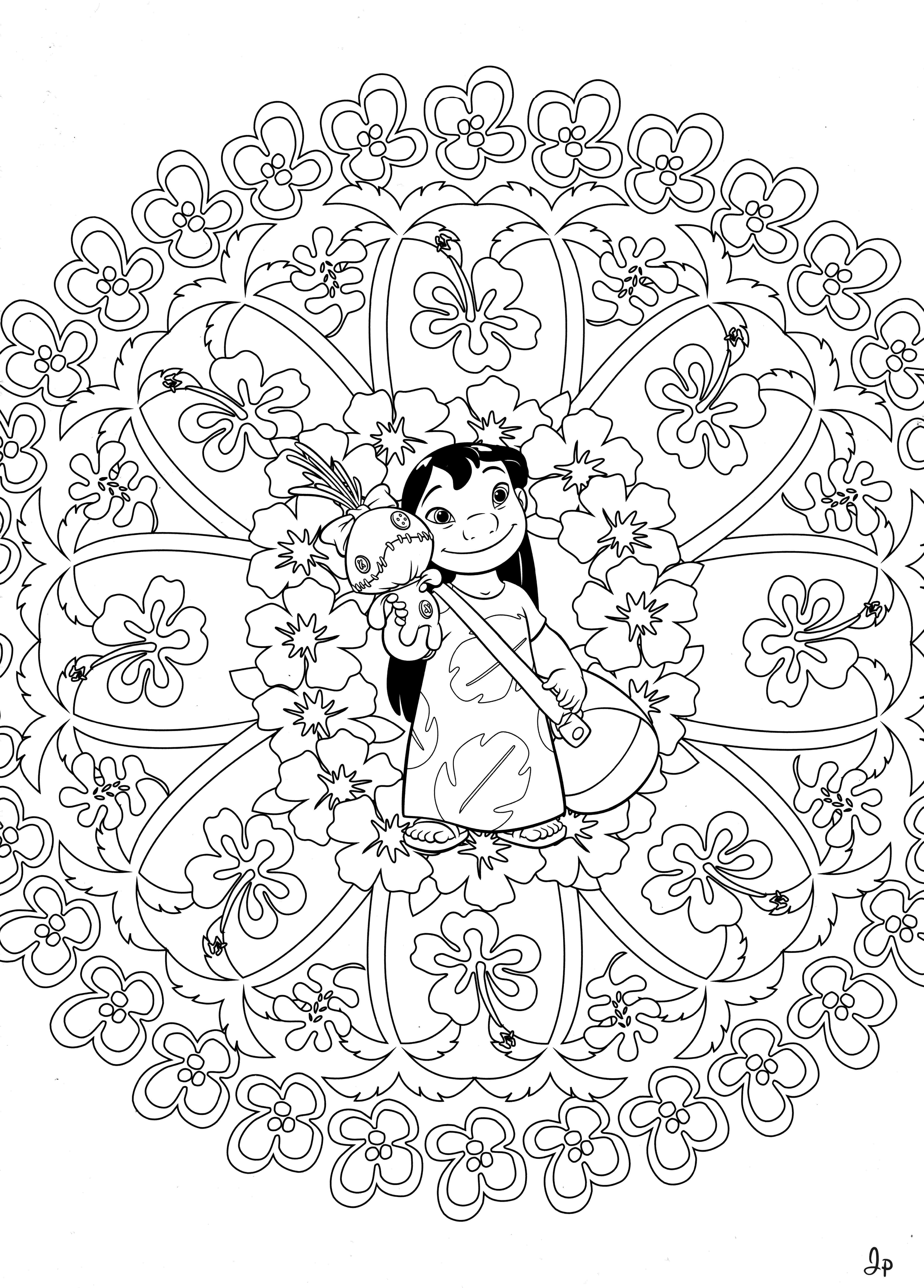 Раскраска Лило и Стич 49