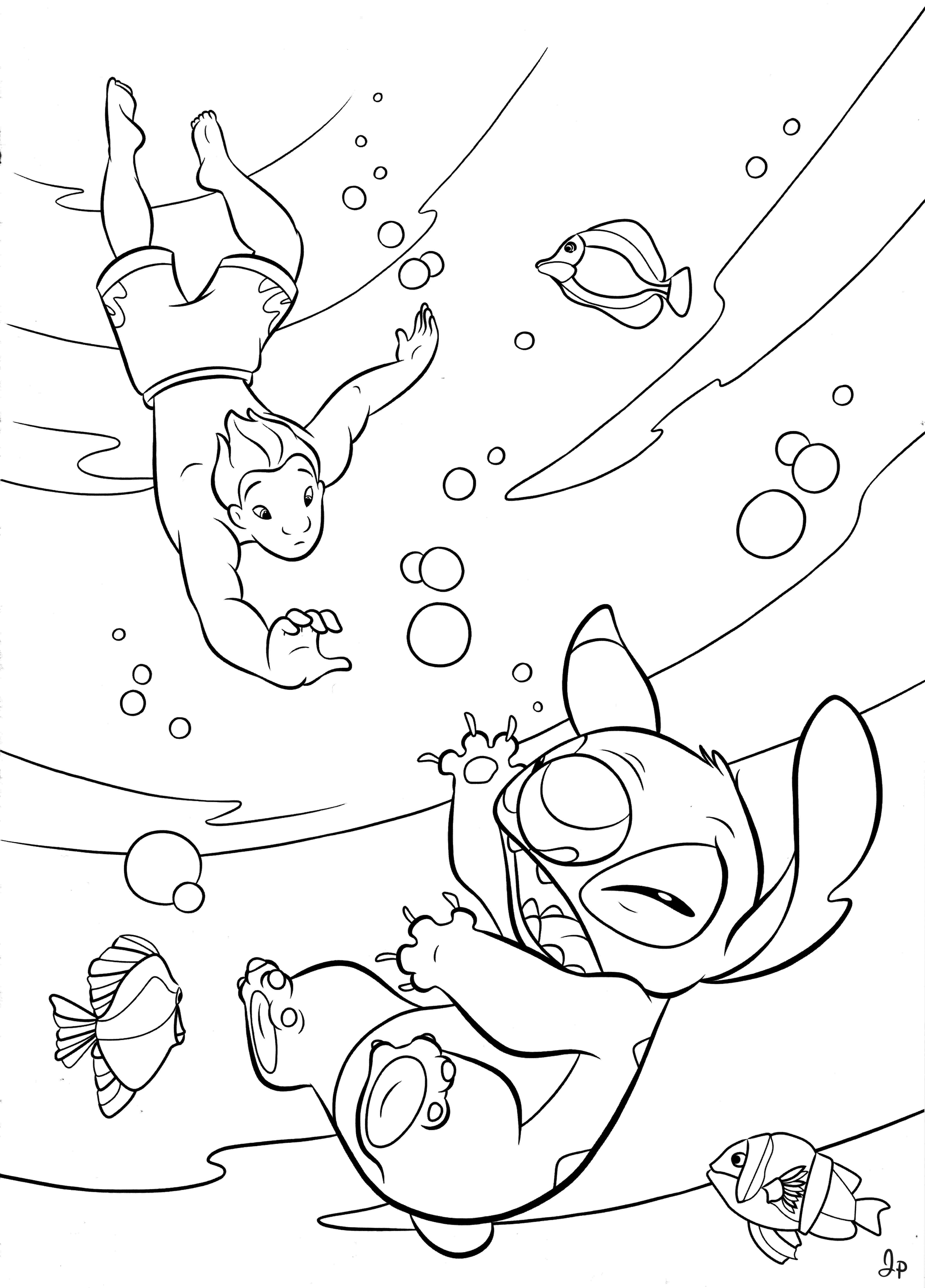 Раскраска Лило и Стич 52