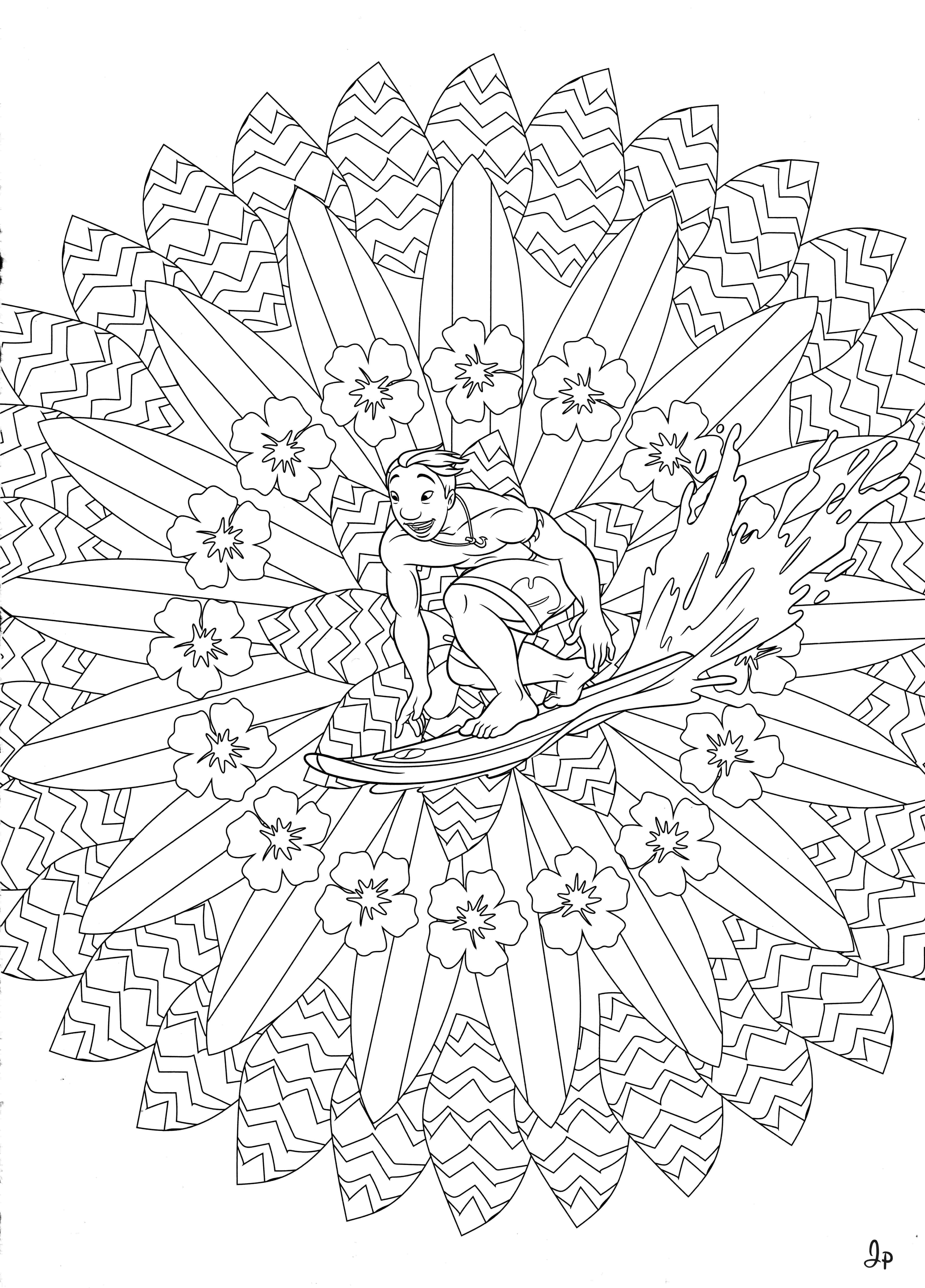 Раскраска Лило и Стич 53