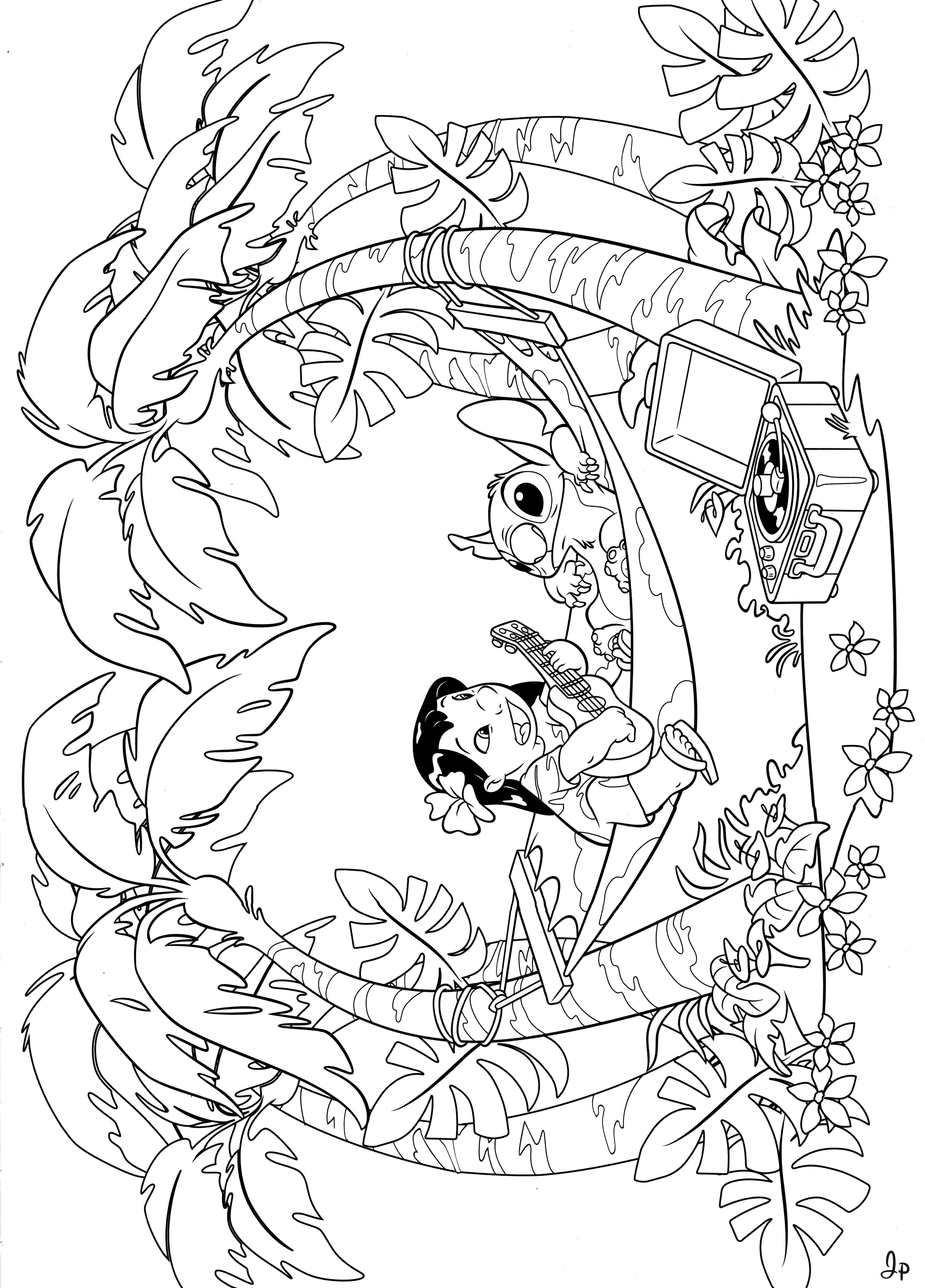 Раскраска Лило и Стич 55