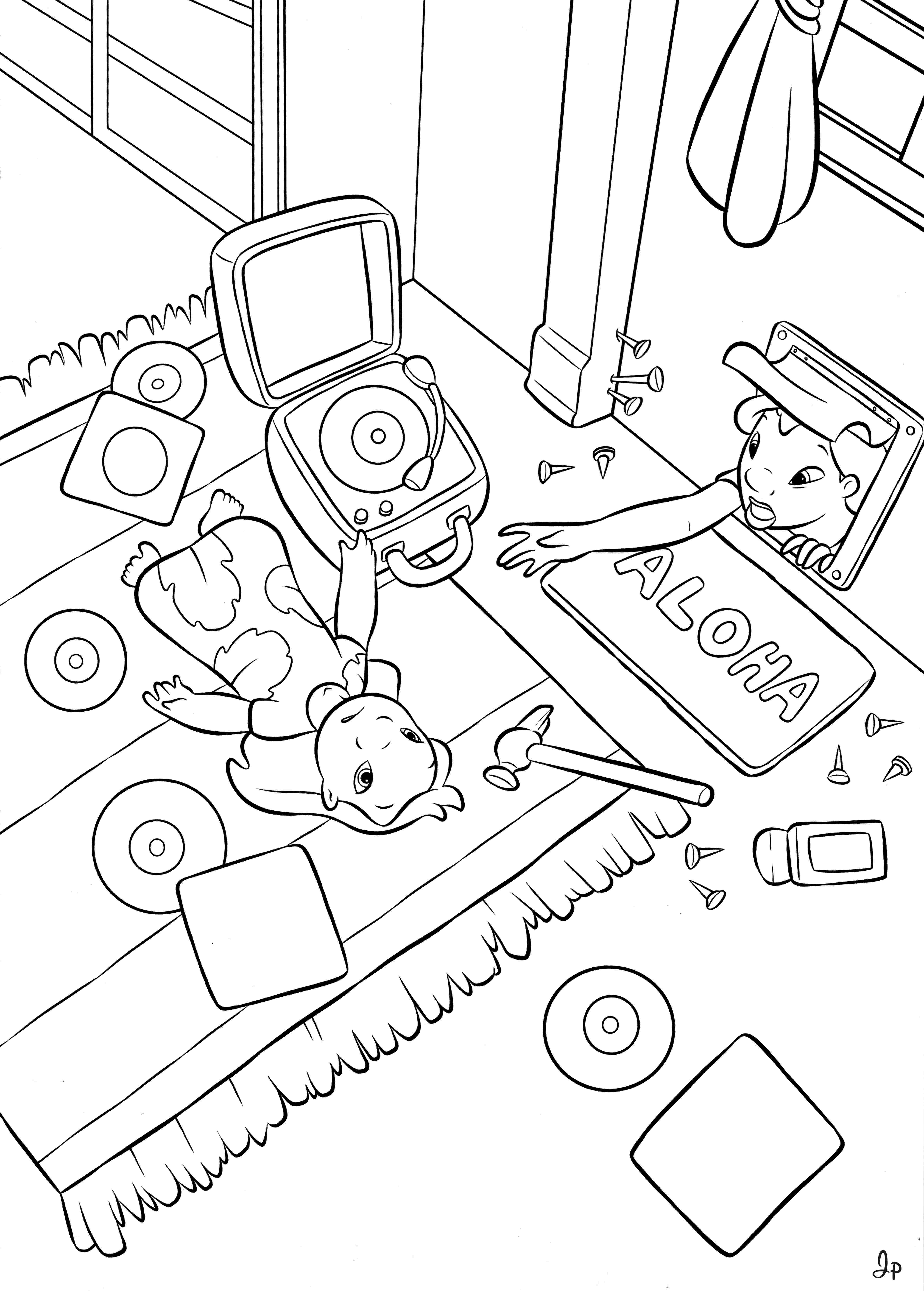 Раскраска Лило и Стич 56