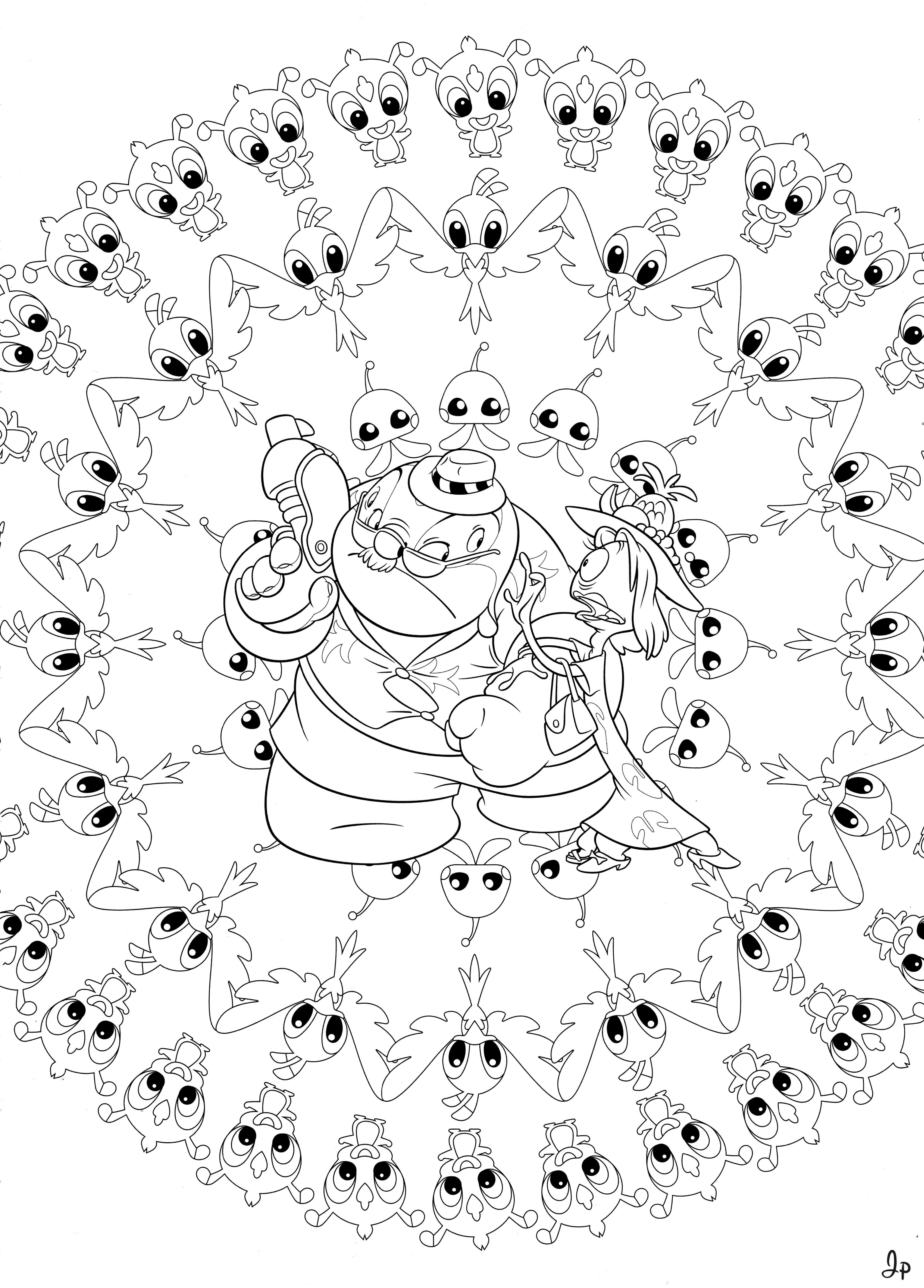 Раскраска Лило и Стич 57