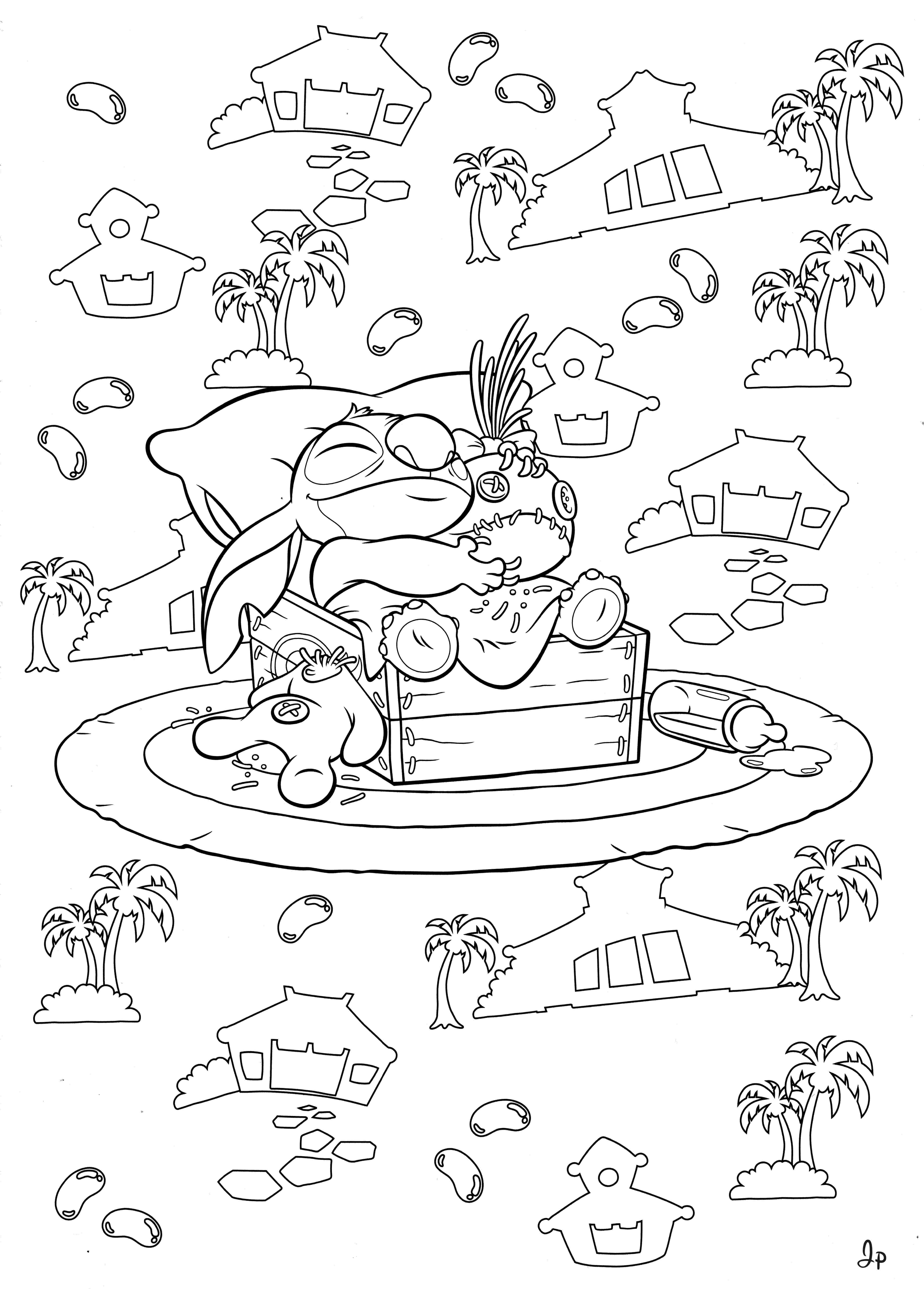 Раскраска Лило и Стич 66