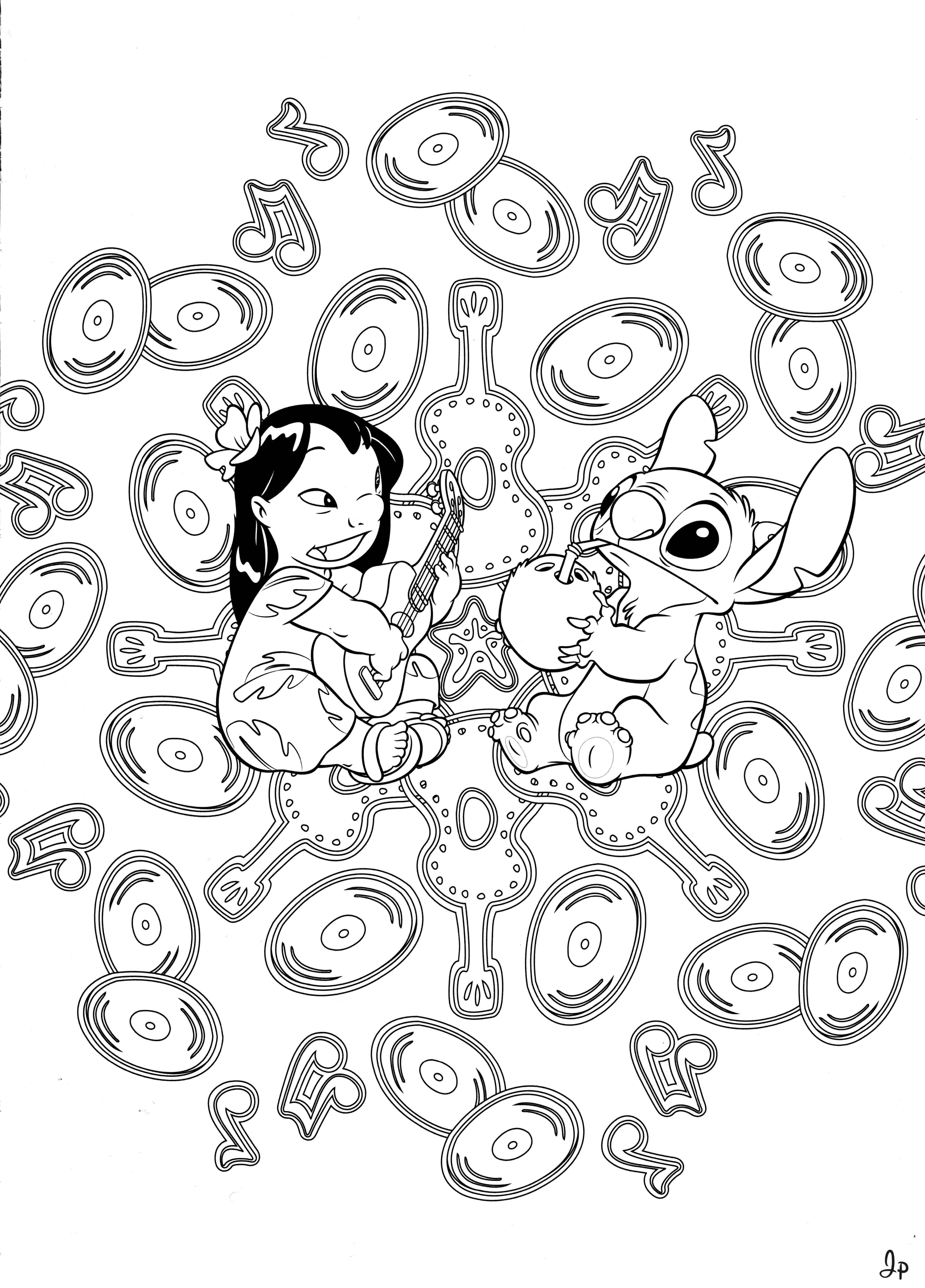 Раскраска Лило и Стич 70