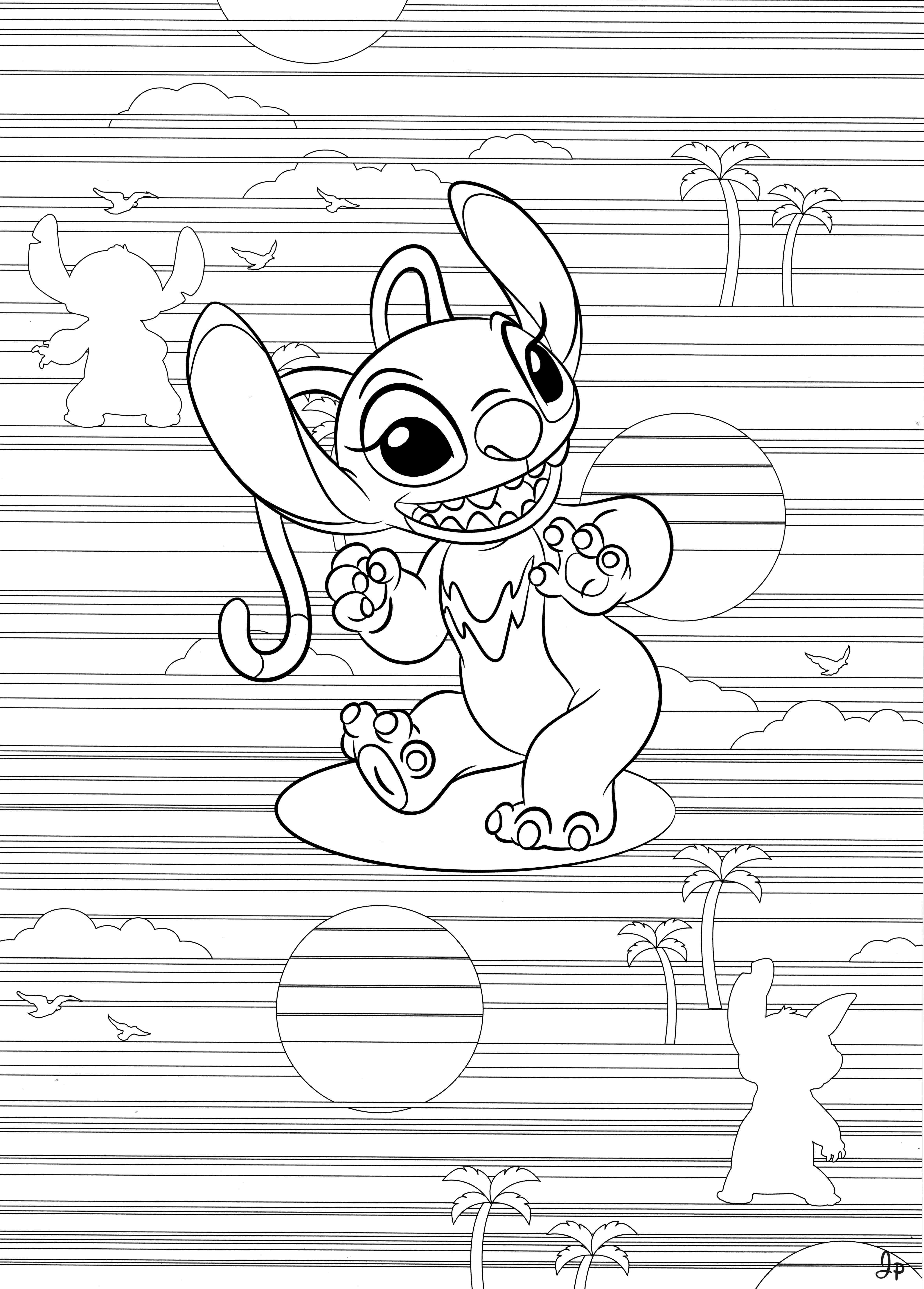 Раскраска Лило и Стич 71